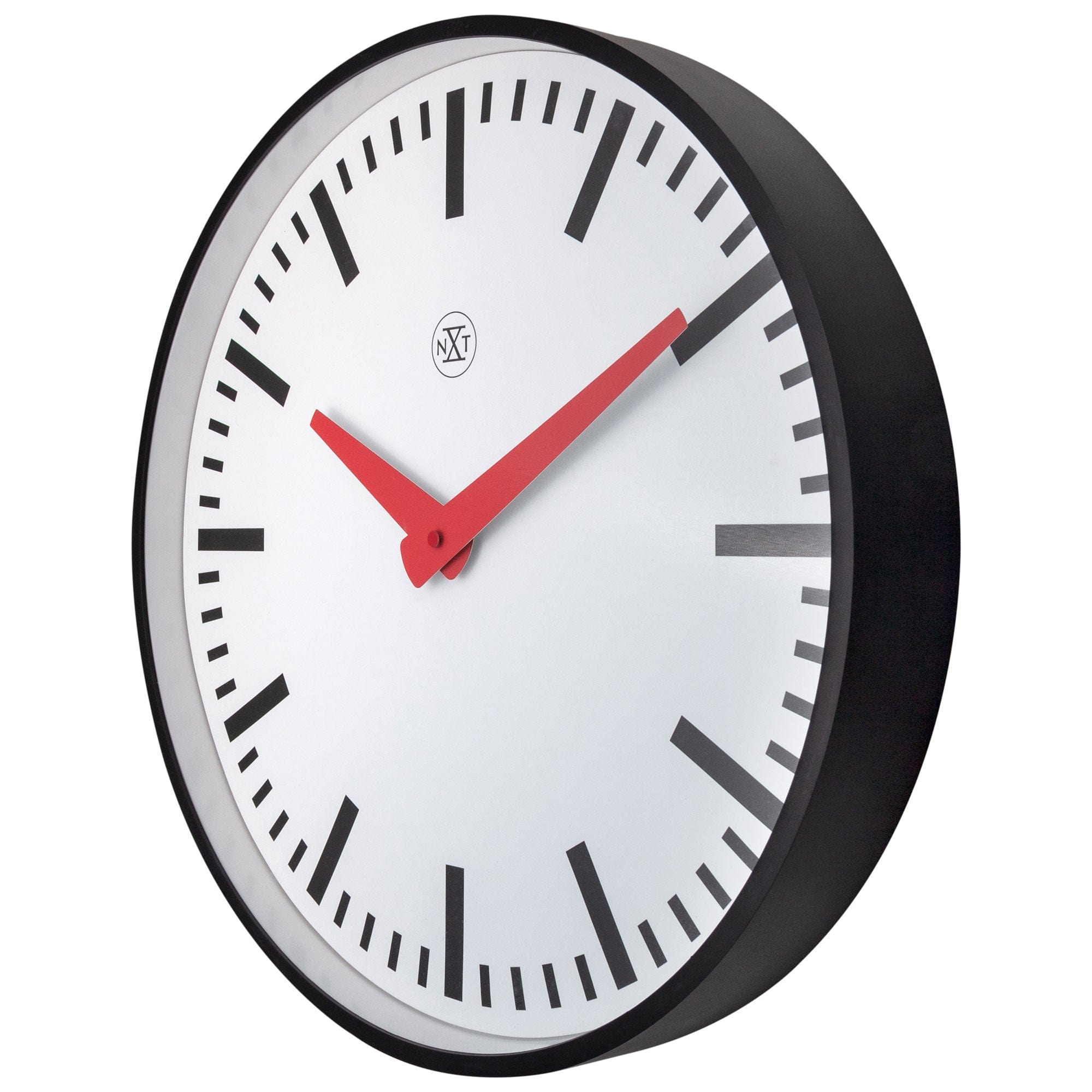 nextime-newcastle-wanduhr-25-5-cm-lautlos-schwarz-wei image 6