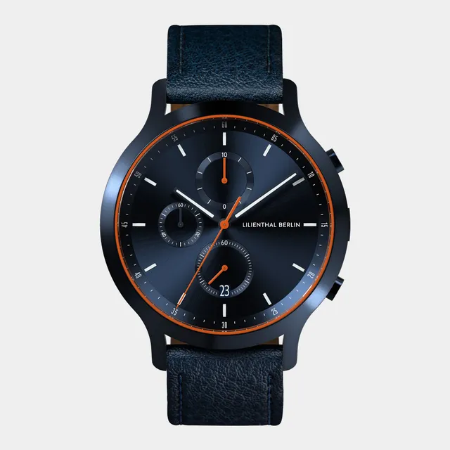 lilienthal-berlin-chronograph-blue-orange image 1