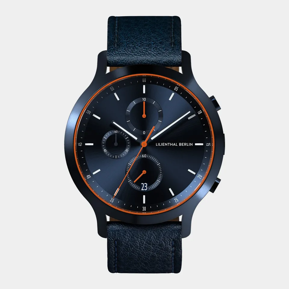 lilienthal-berlin-chronograph-blue-orange image 1