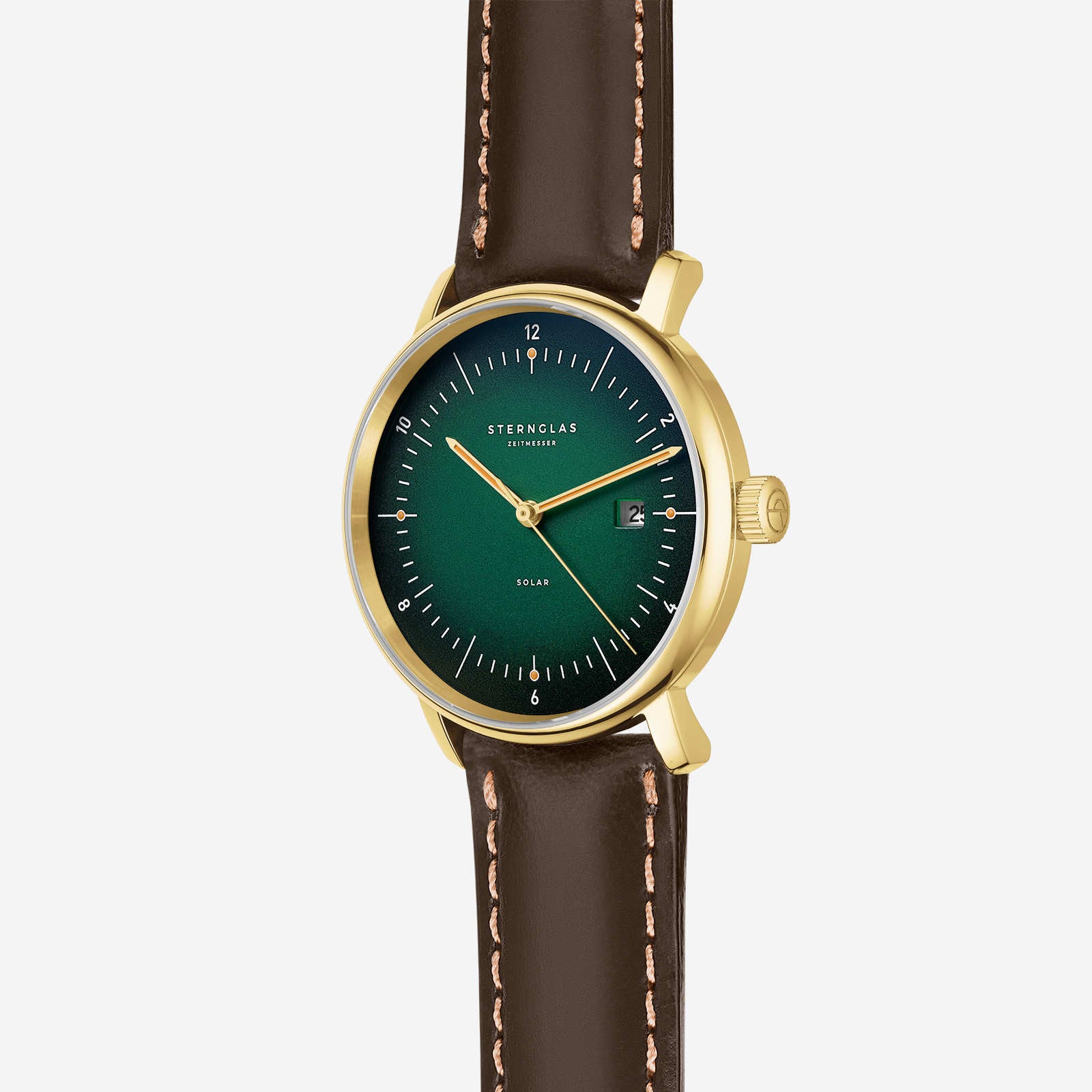 sternglas-naos-solar-herrenuhr-38mm-dunkelgr-n-leder image 2