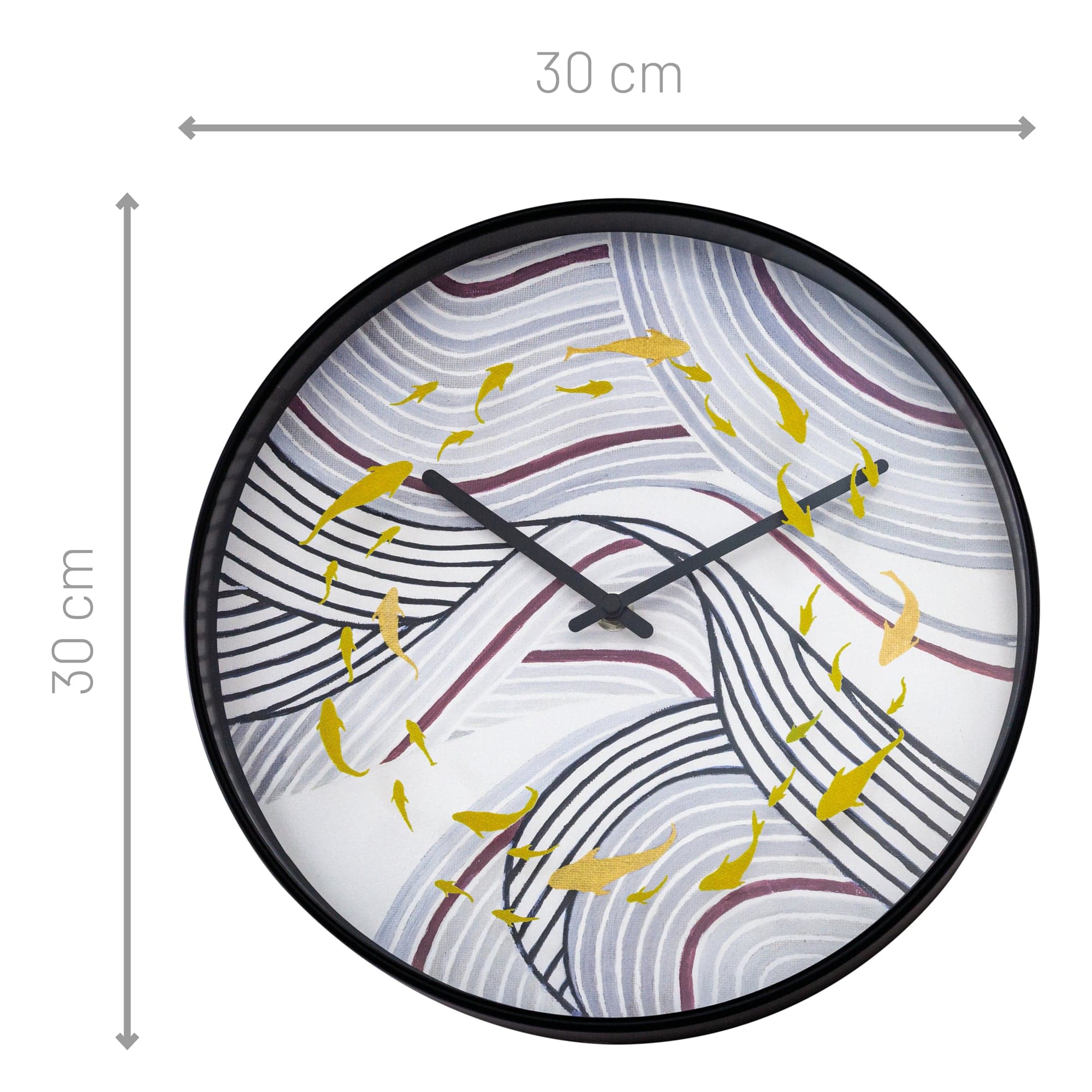 nextime-koi-wanduhr-30-cm-silent-grau-kunststoff image 4