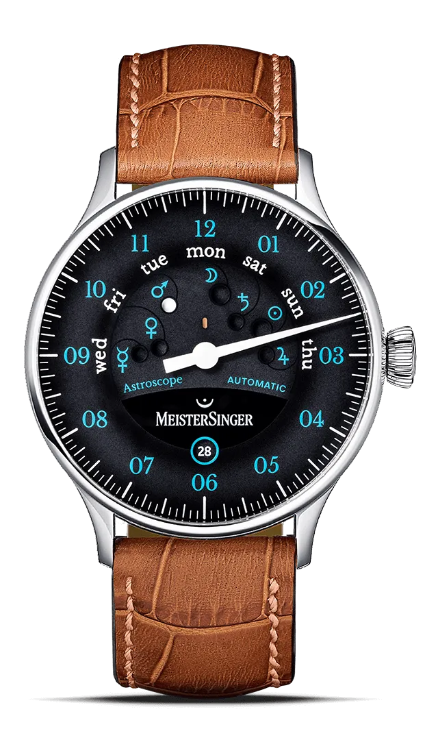 meistersinger-astroscope-schwarz-mit-blau-einzeiger-armbanduhr image 1