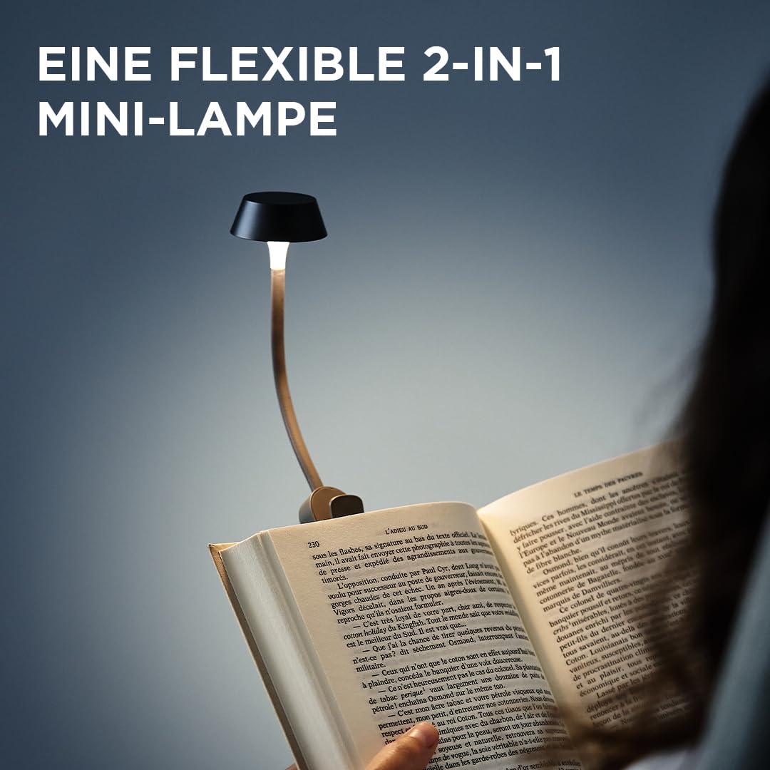 lexon-mimi-led-leselampe-mit-clip-und-tischst-nder-grau-anthrazit image 2