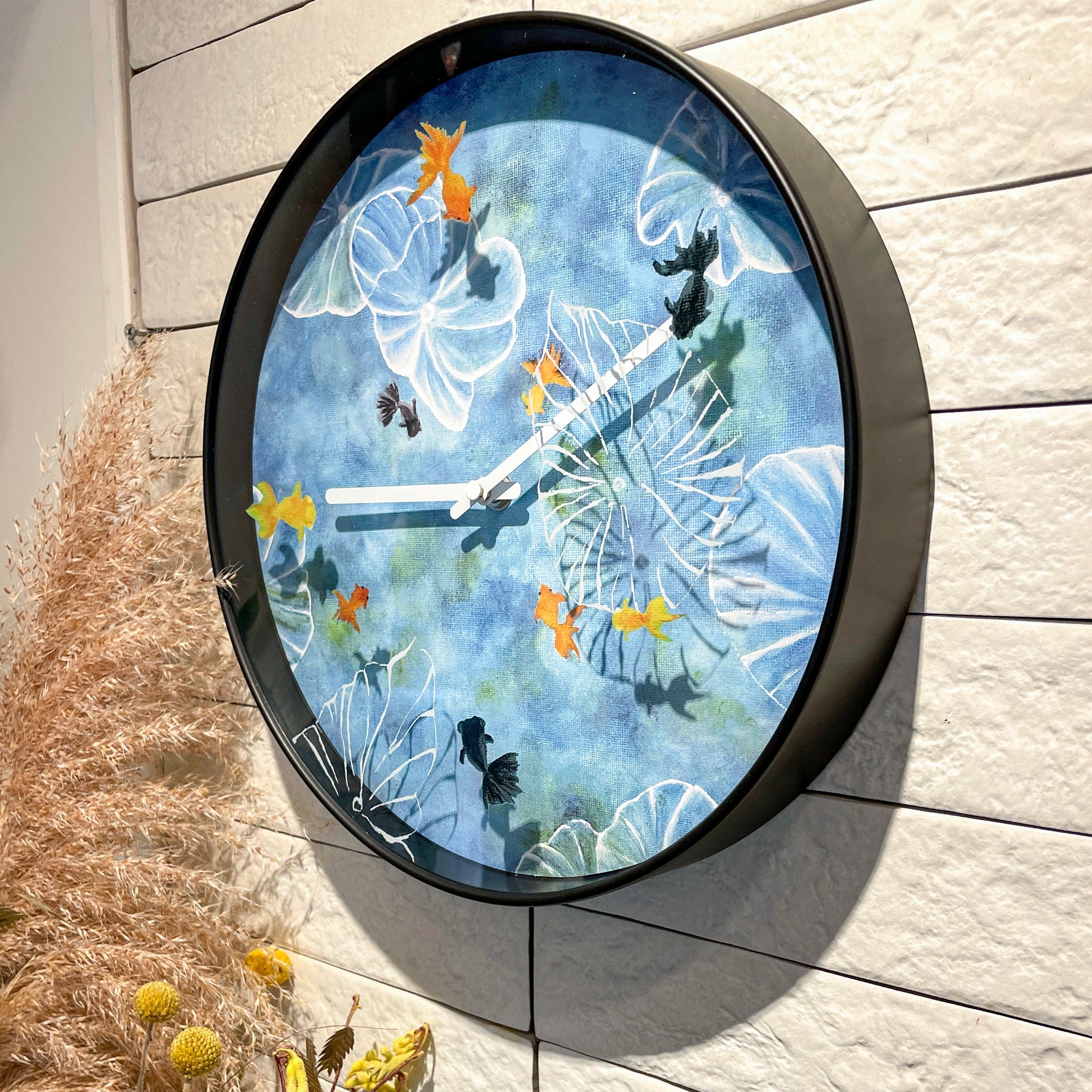 nextime-pond-wanduhr-30-cm-analog-blau-kunststoff-lautlos image 6