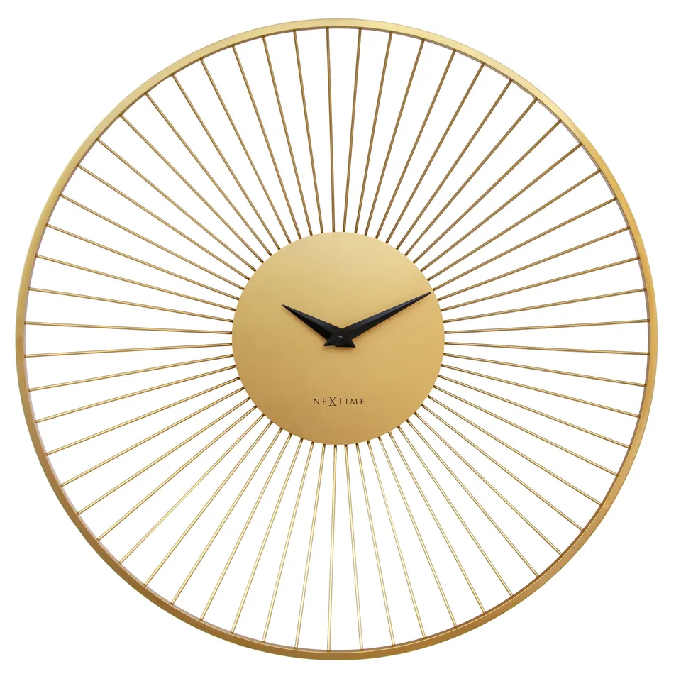 nextime-vasco-round-wanduhr-80cm-analog-metall-gold image 1