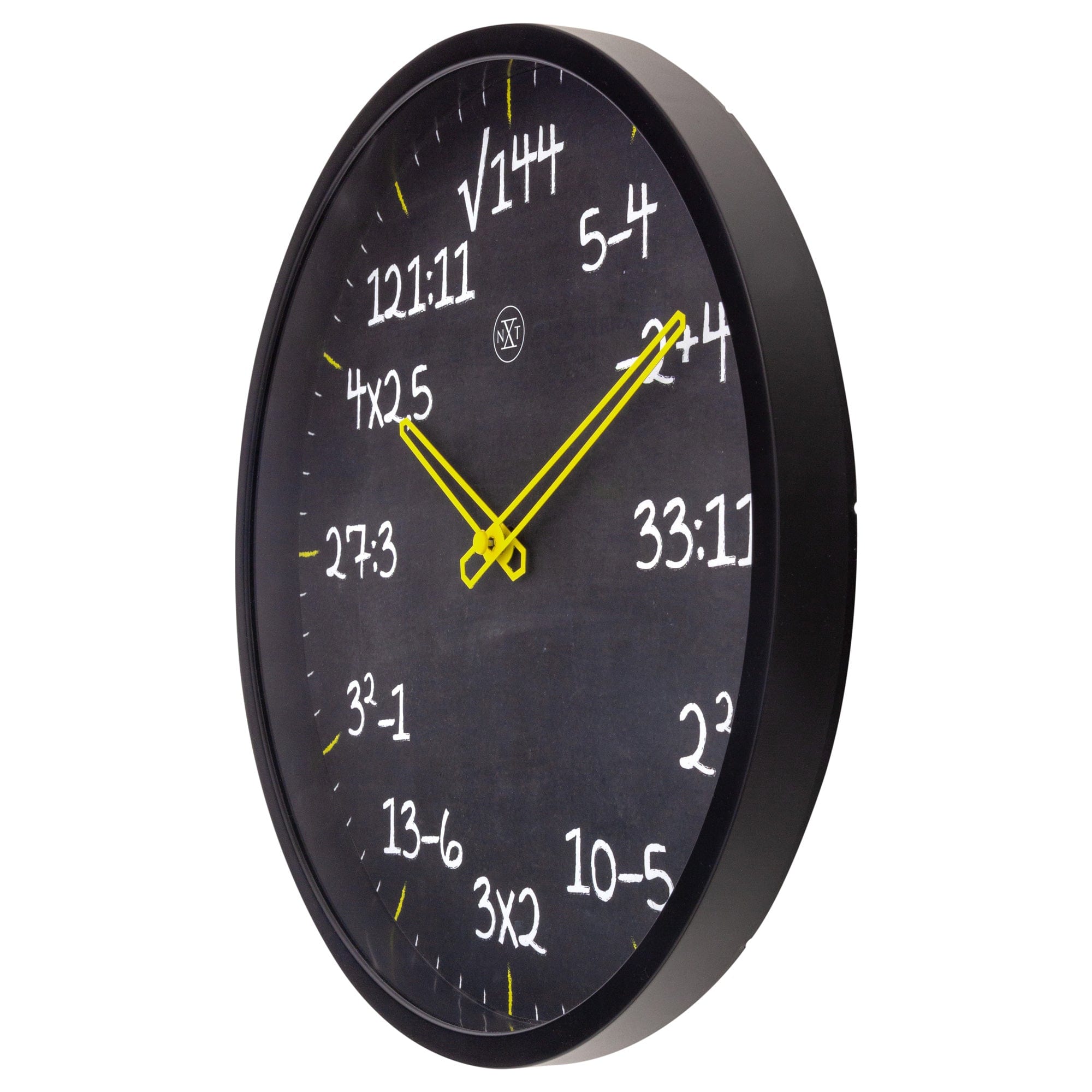 nextime-maths-wanduhr-30-cm-lautlos-kunststoff-schwarz image 6