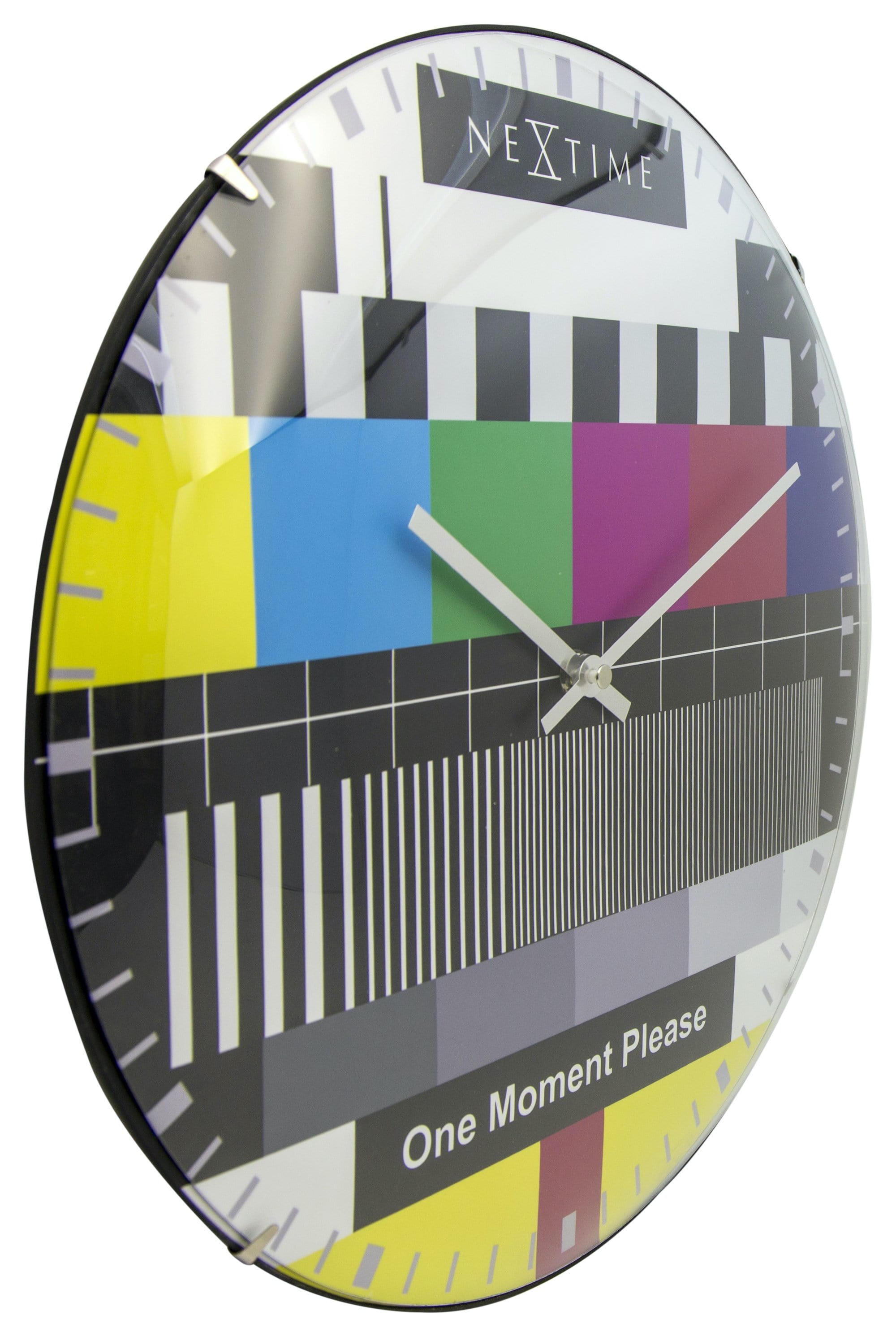 nextime-testpage-dome-wanduhr-analog-35-cm-glas-multicolor image 2