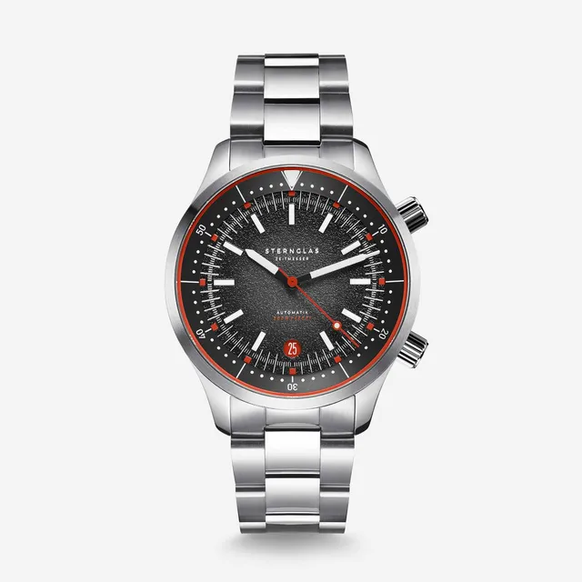 sternglas-merion-automatik-schwarz-rot-42mm-kautschuk-taucheruhr image 1