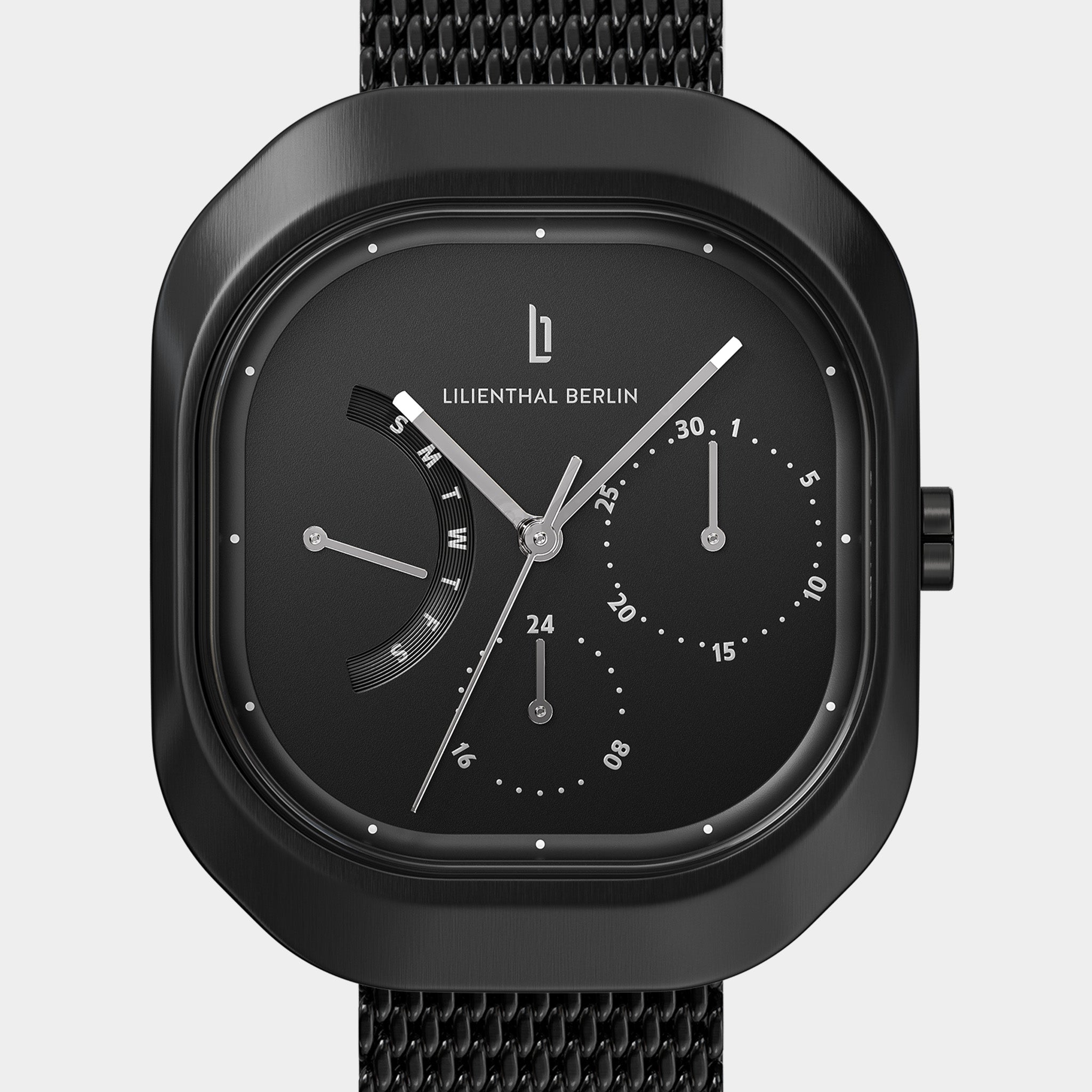 lilienthal-berlin-multimatica-herrenuhr-all-black-eckig image 6