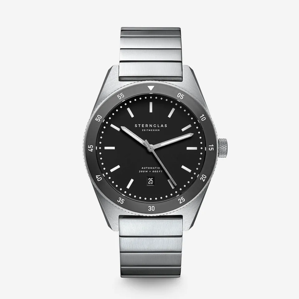 sternglas-marus-automatik-taucheruhr-42-mm-schwarz-edelstahl-blockarmband image 1