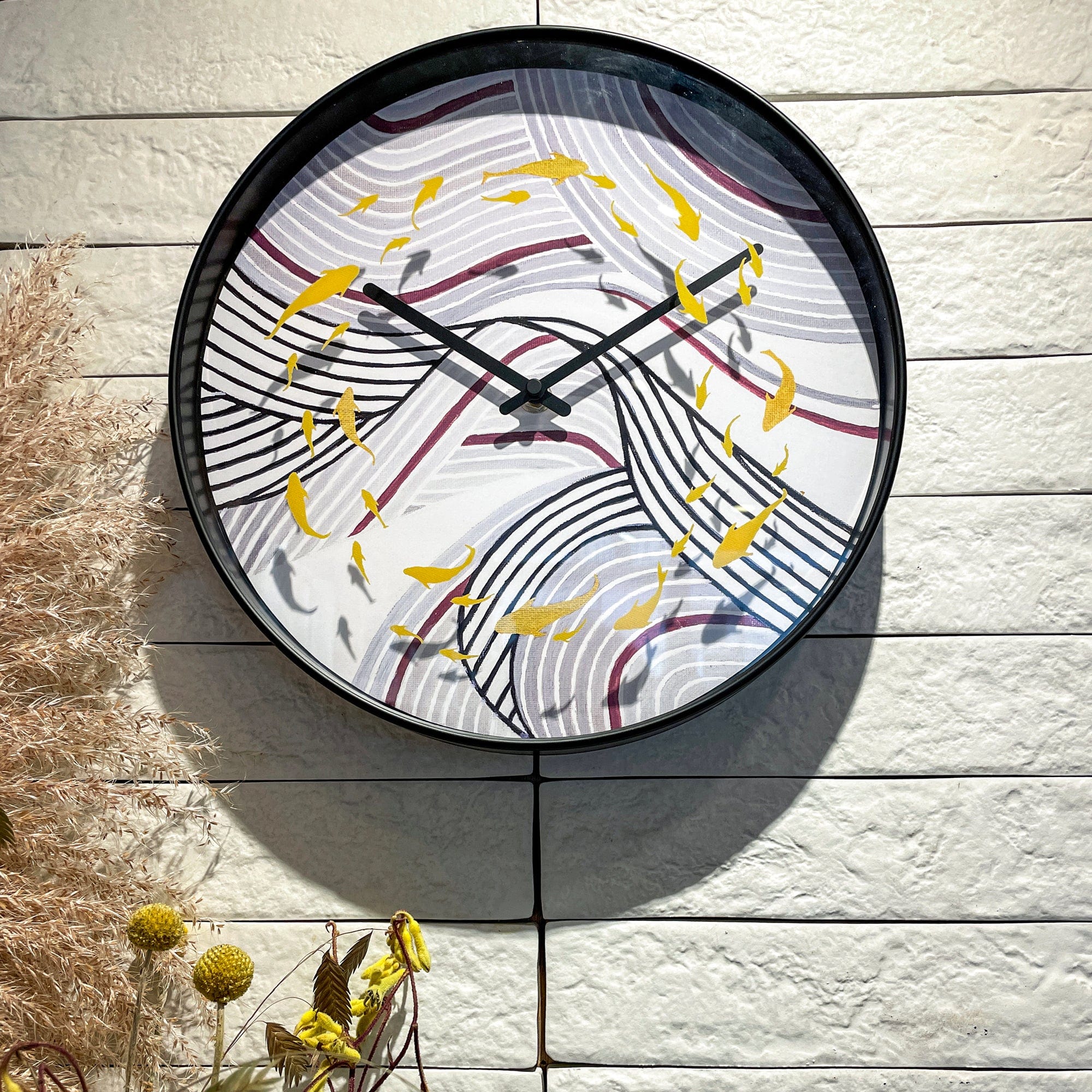 nextime-koi-wanduhr-30-cm-silent-grau-kunststoff image 5
