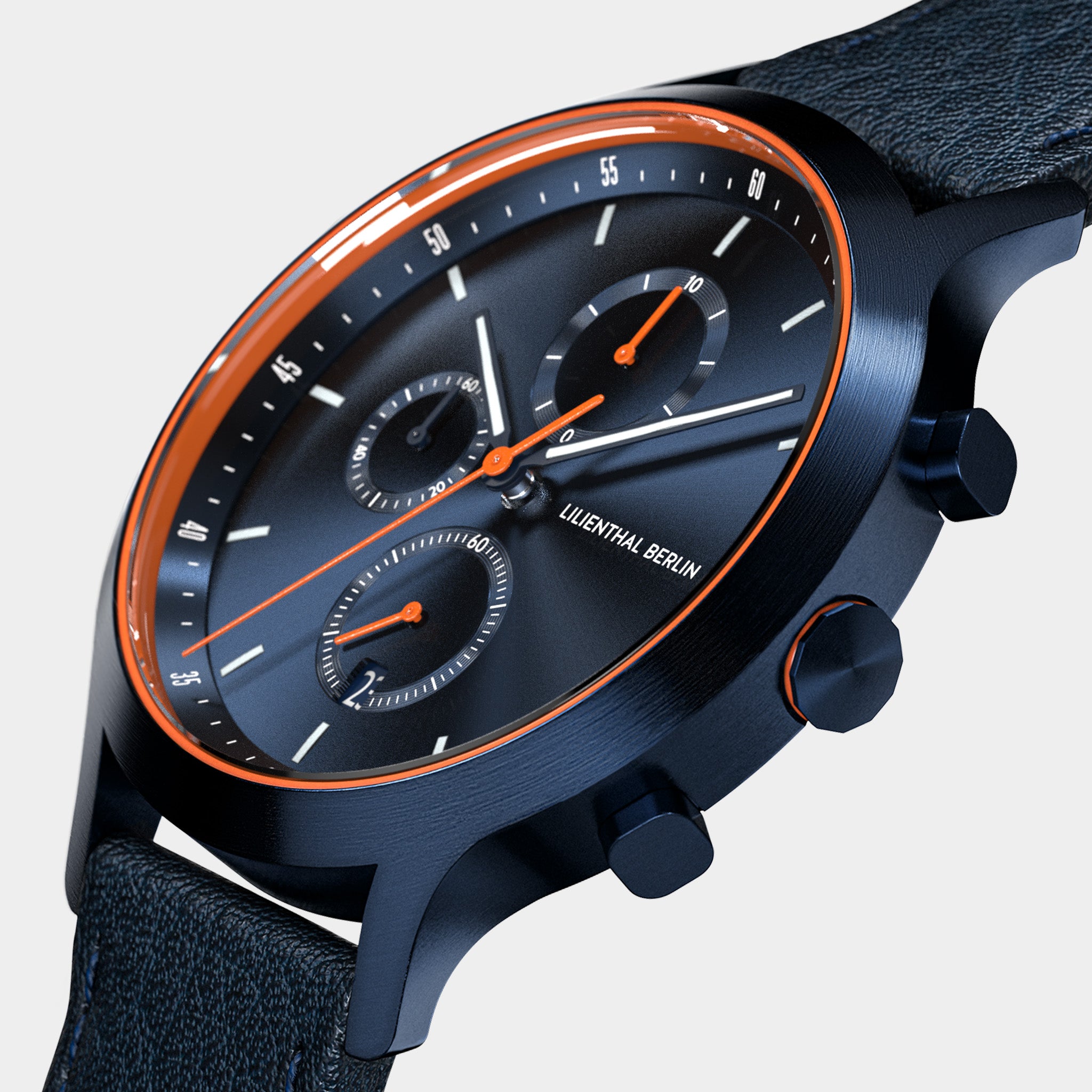 lilienthal-berlin-chronograph-blue-orange image 2