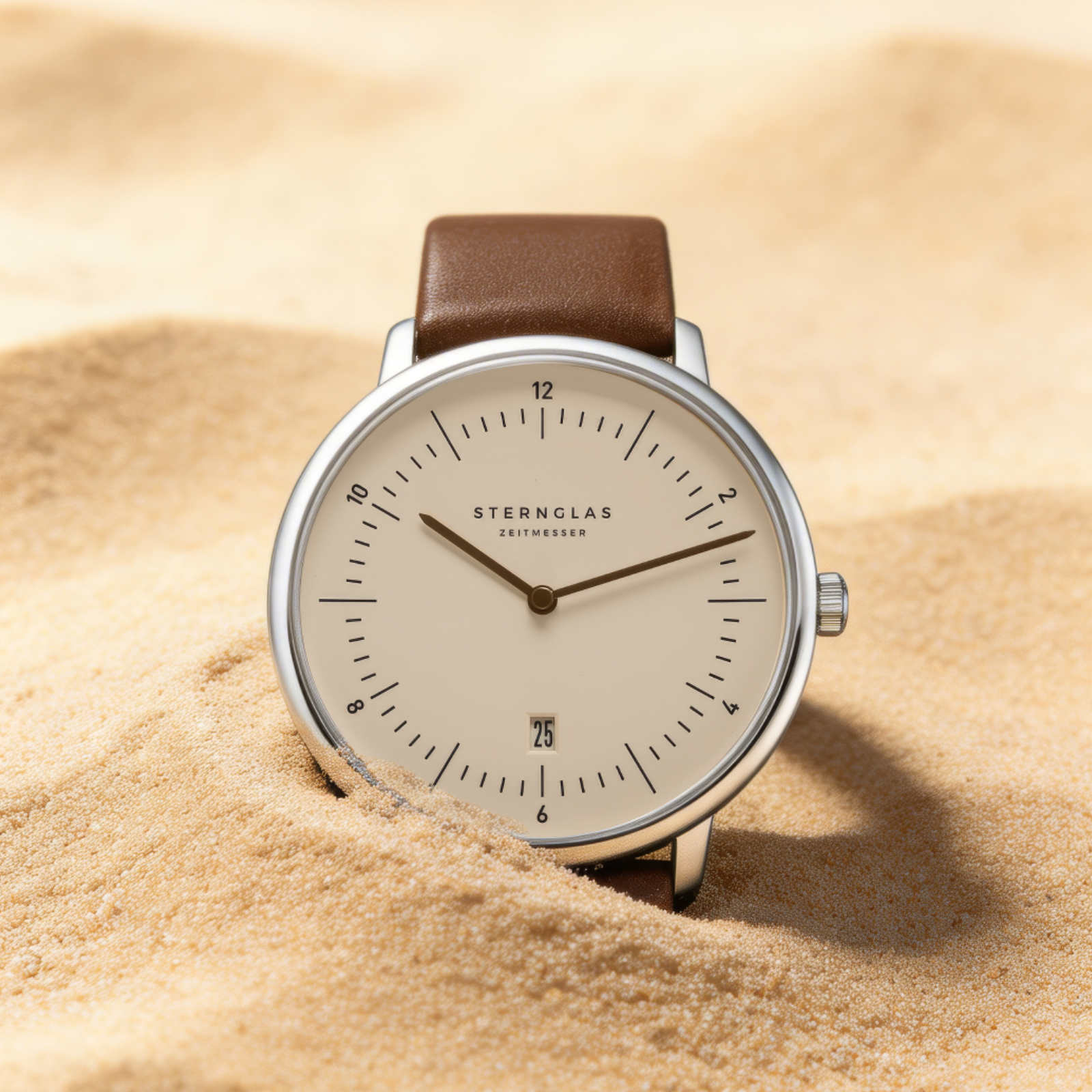 sternglas-naos-xl-herrenuhr-sandbraun-42-mm-leder-silber image 2