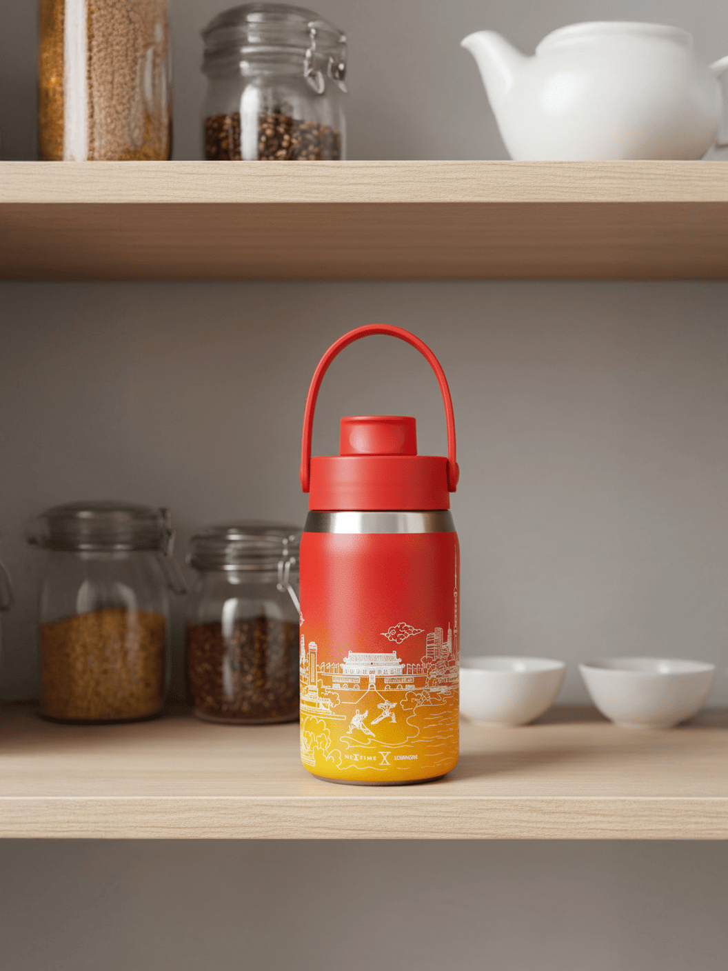 nextime-skyline-thermosflasche-355-473-710-ml-china-fire-dragon-edelstahl image 2