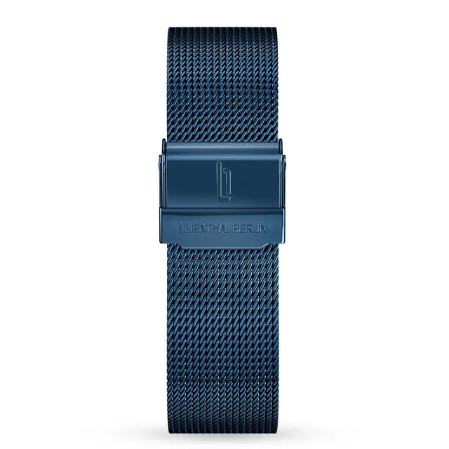 lilienthal-berlin-mesh-strap-blue-polished-wechselarmband image 1