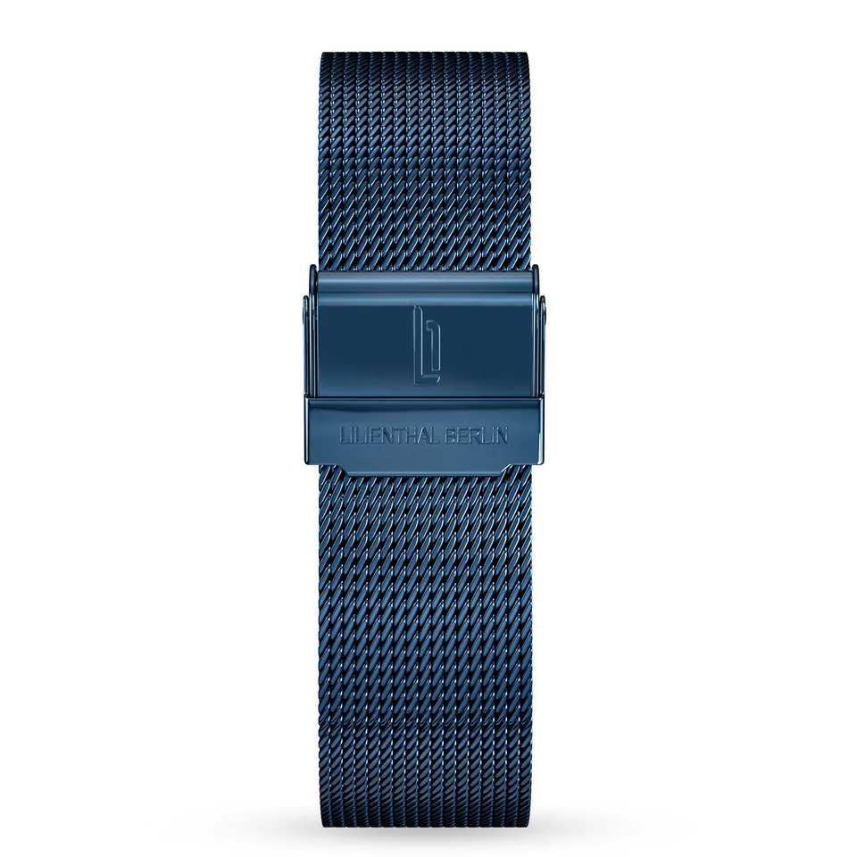 lilienthal-berlin-mesh-strap-blue-polished-wechselarmband image 1