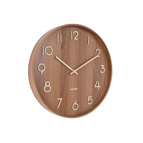 karlsson-pure-wanduhr-dunkel-60-cm-linde-natur image 3