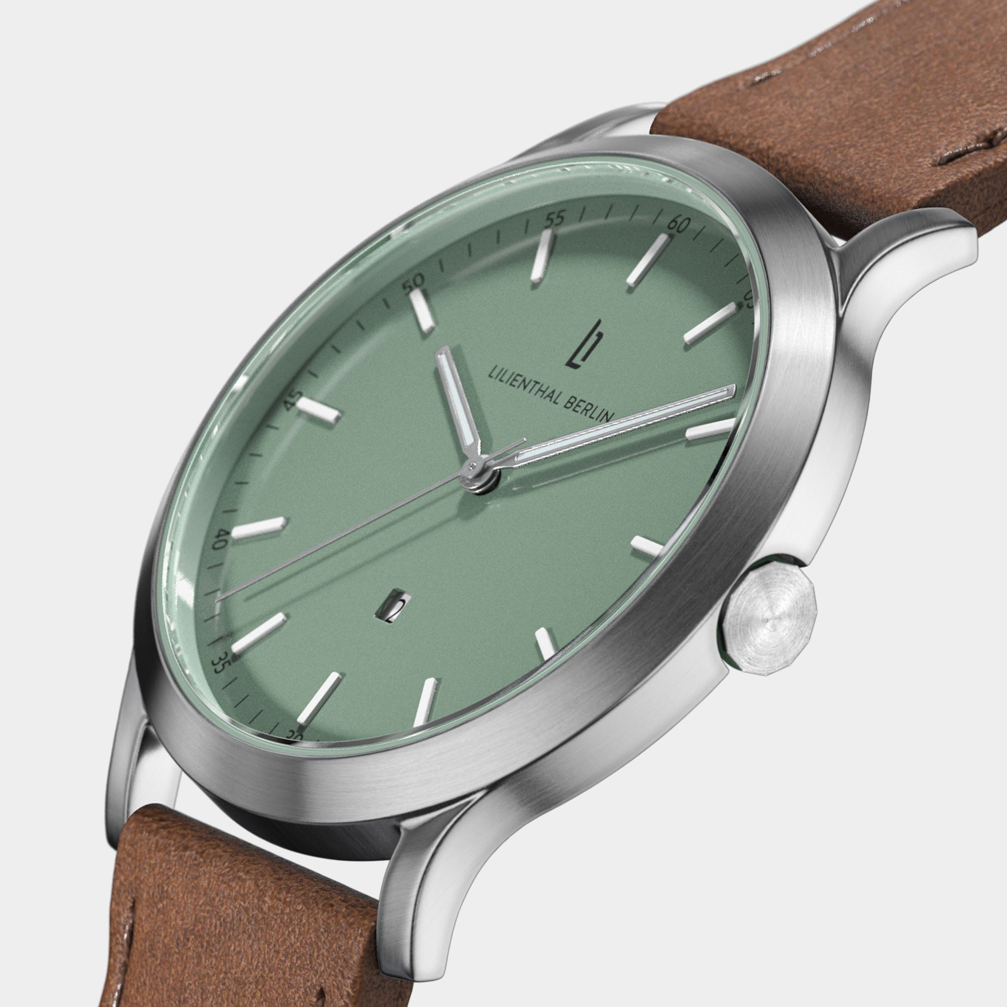 lilienthal-berlin-huxley-armbanduhr-silver-sage-green-40-mm image 2
