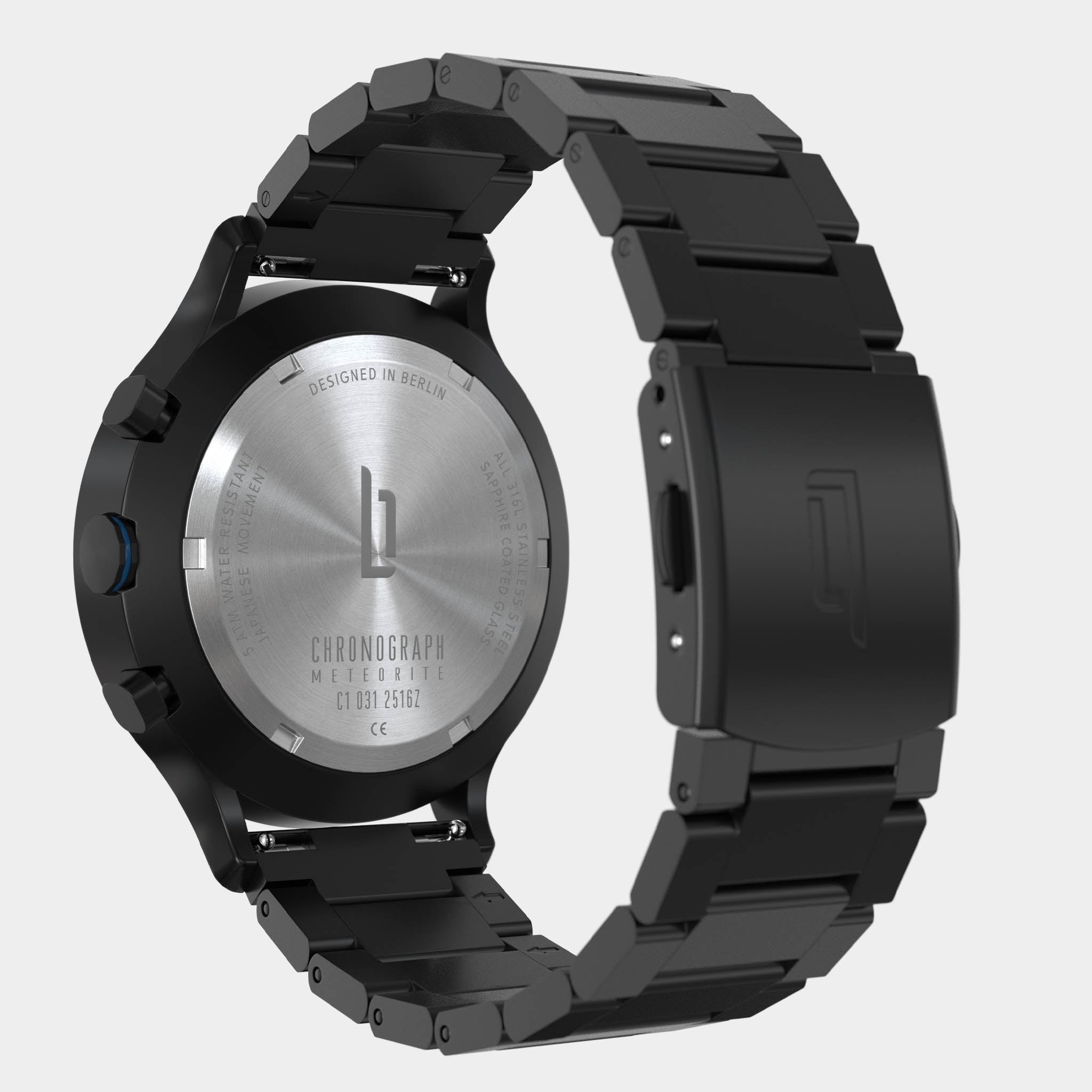 lilienthal-berlin-chronograph-meteorite-armbanduhr-blue-flare image 8