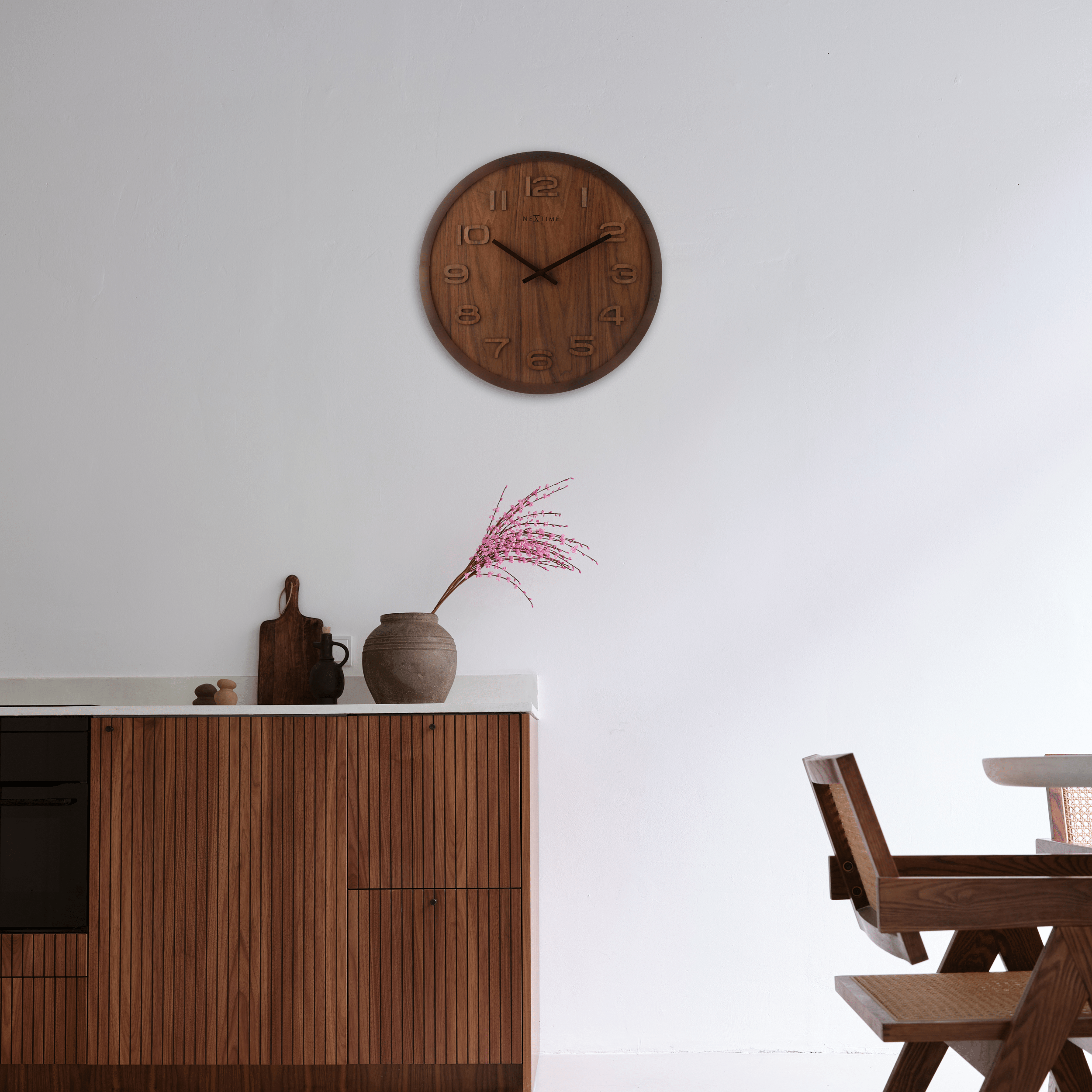 nextime-wood-wood-medium-wanduhr-35-cm-holz-braun image 3
