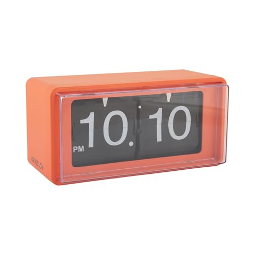 karlsson-retro-boxed-flip-wand-und-tischuhr-leuchtendes-orange-20-x-10-x-10-cm image 6