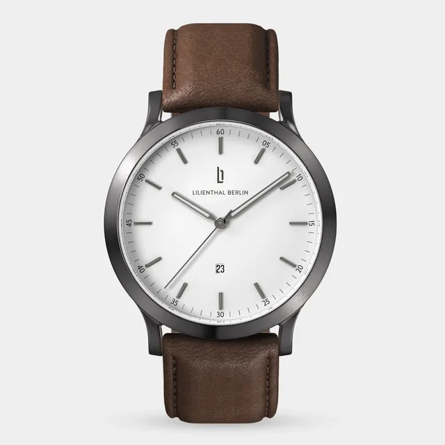 lilienthal-berlin-huxley-dark-silver-white-armbanduhr-2 image 1