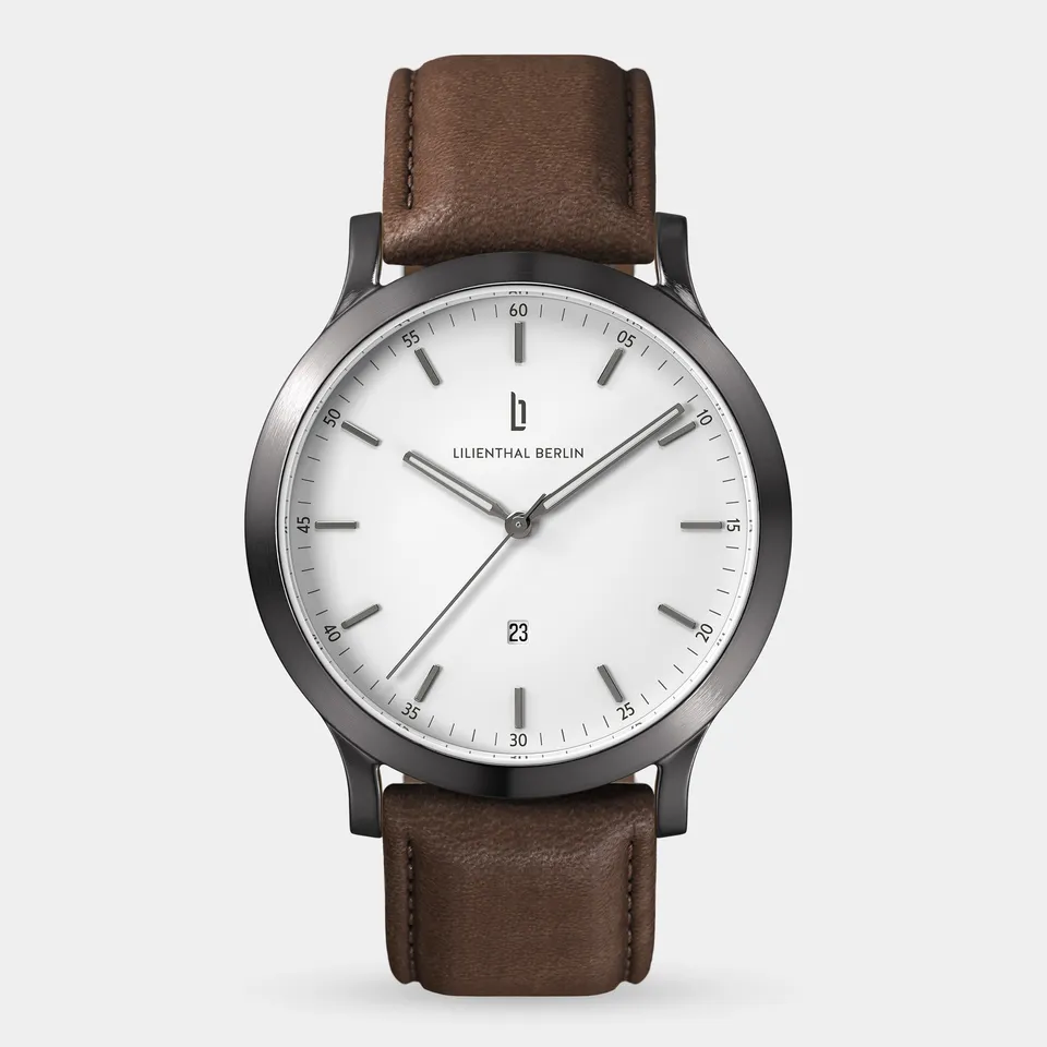 lilienthal-berlin-huxley-dark-silver-white-armbanduhr-2 image 1