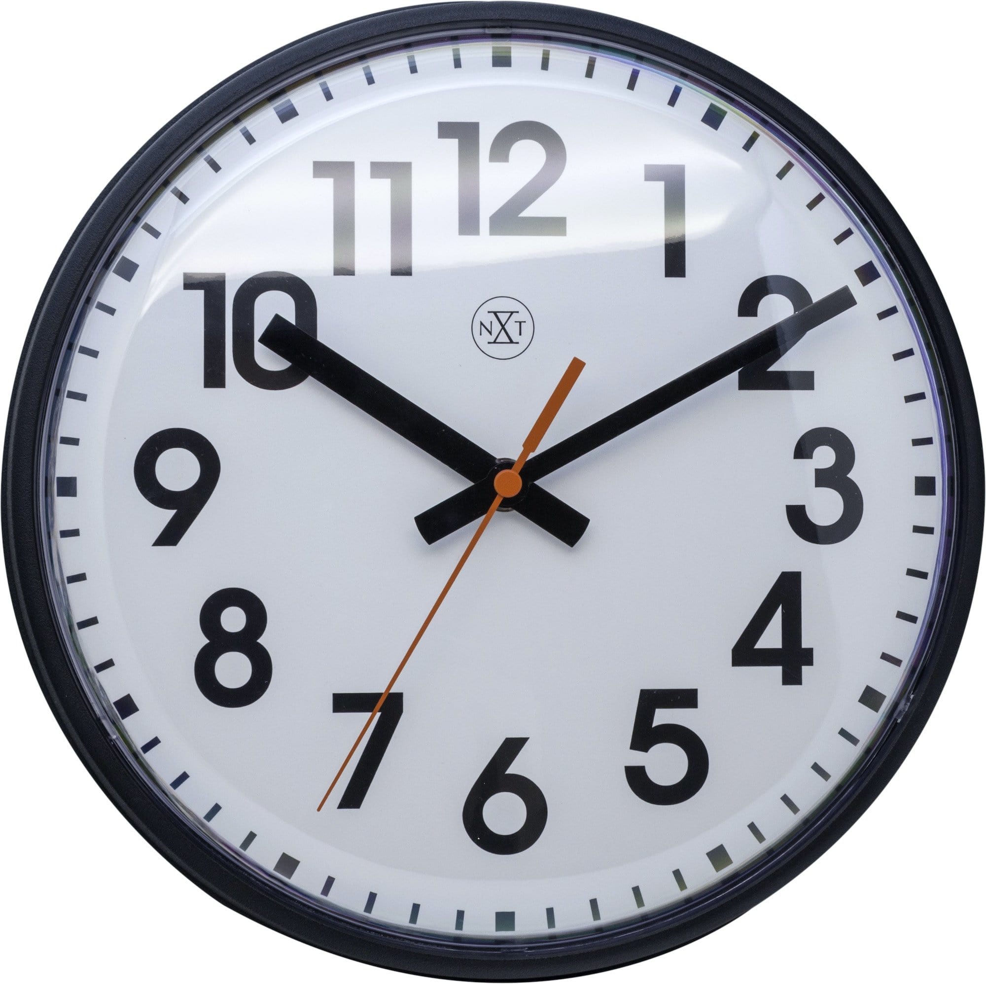 nextime-peter-wanduhr-26cm-wei-schwarz-kunststoff image 5