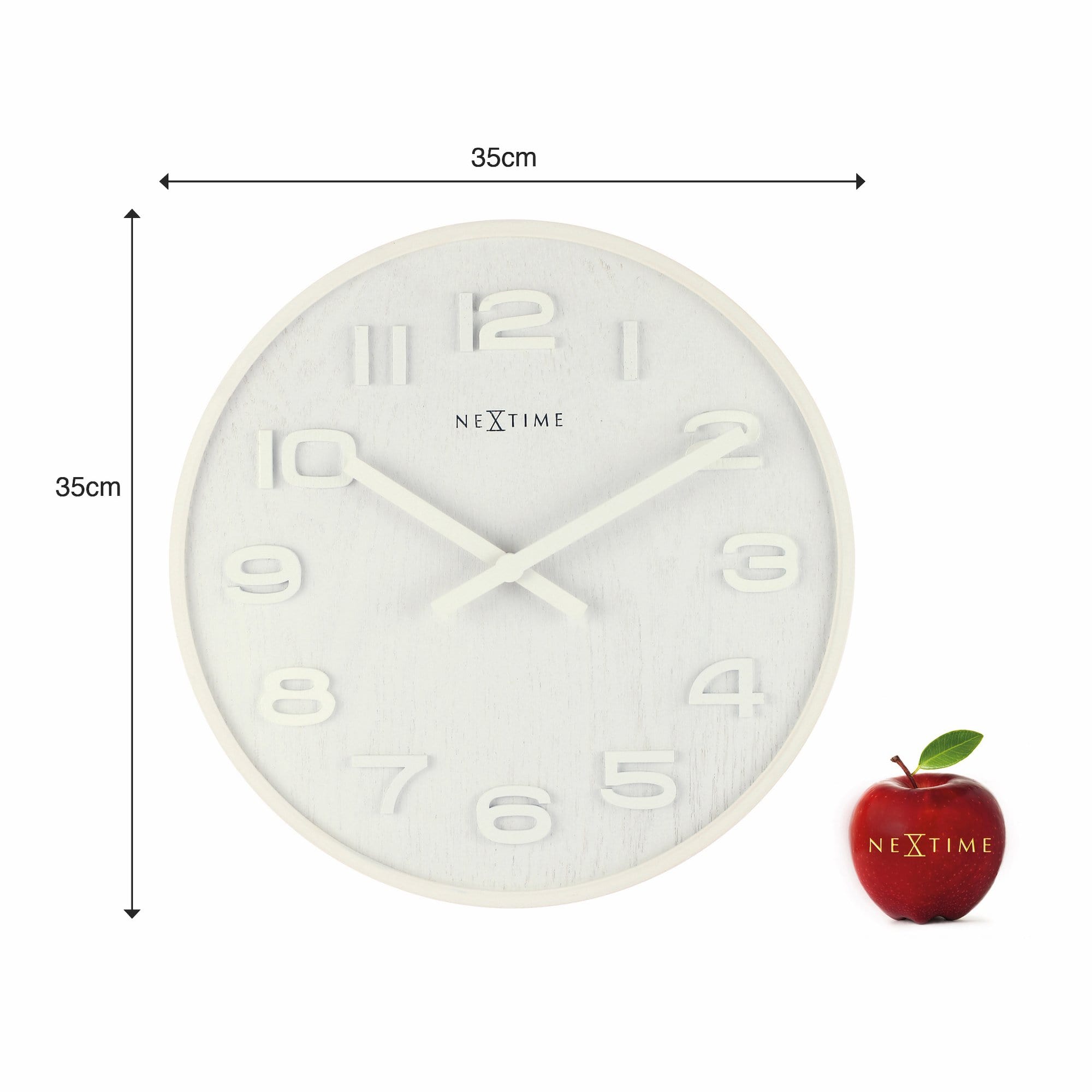 nextime-wood-wood-medium-wanduhr-35-cm-holz-wei image 6
