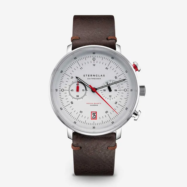 sternglas-hamburg-chrono-silber-42-mm-leder-chronograph image 1