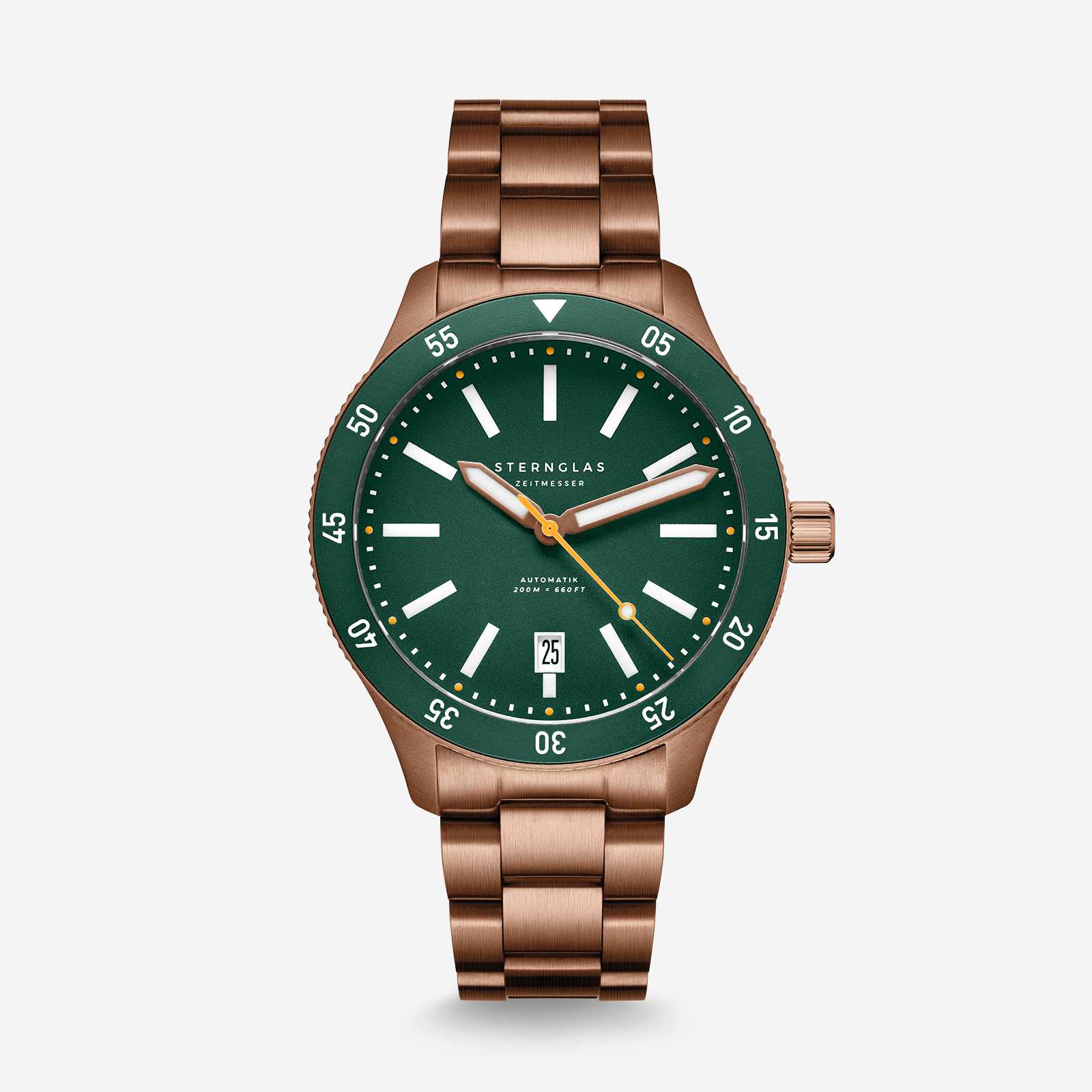 sternglas-marus-2-0-herrenuhr-42-mm-gr-n-bronze image 1