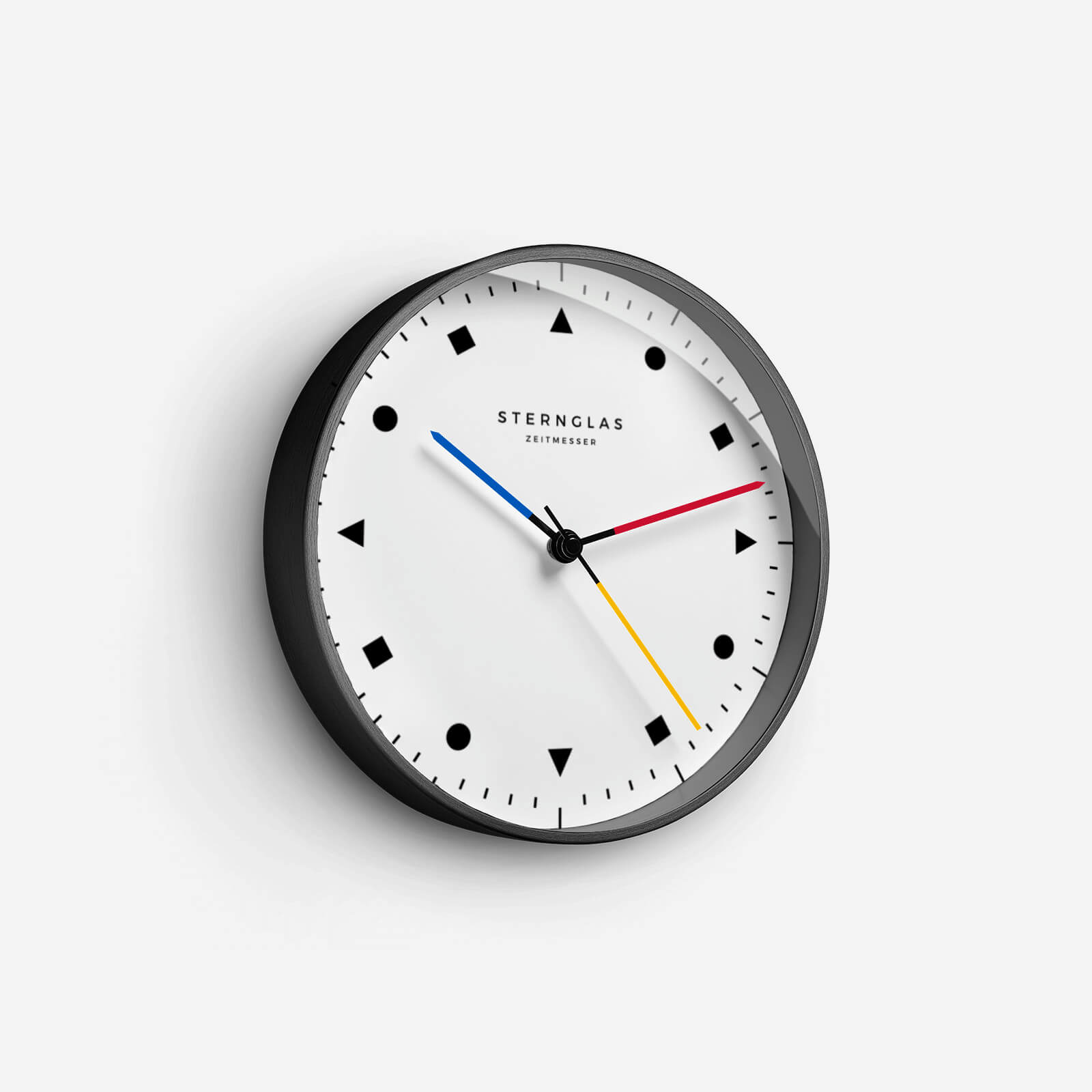sternglas-zirkel-edition-bauhaus-wanduhr-25-cm-aluminium image 2