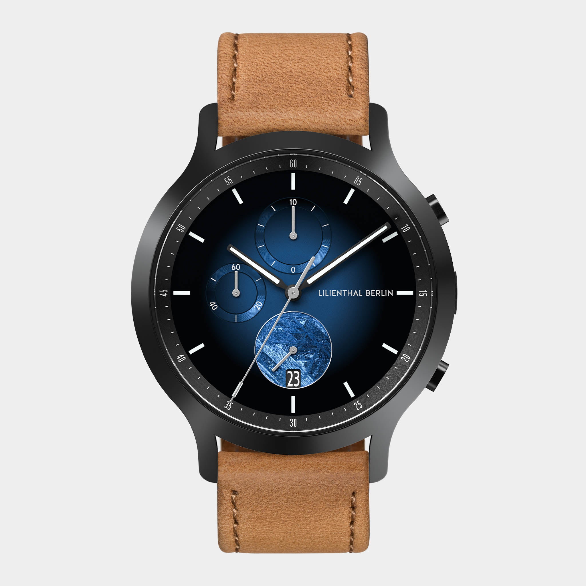 lilienthal-berlin-chronograph-meteorite-armbanduhr-blue-flare-2 image 1
