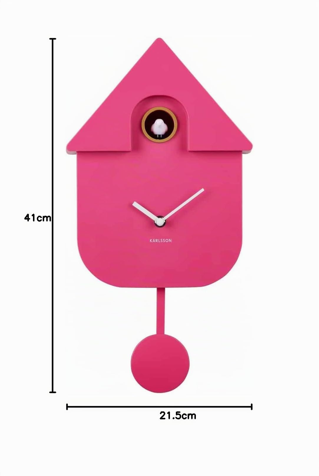 karlsson-modern-cuckoo-kuckucksuhr-rosa-21-5-x-41-cm-thermoplast image 6