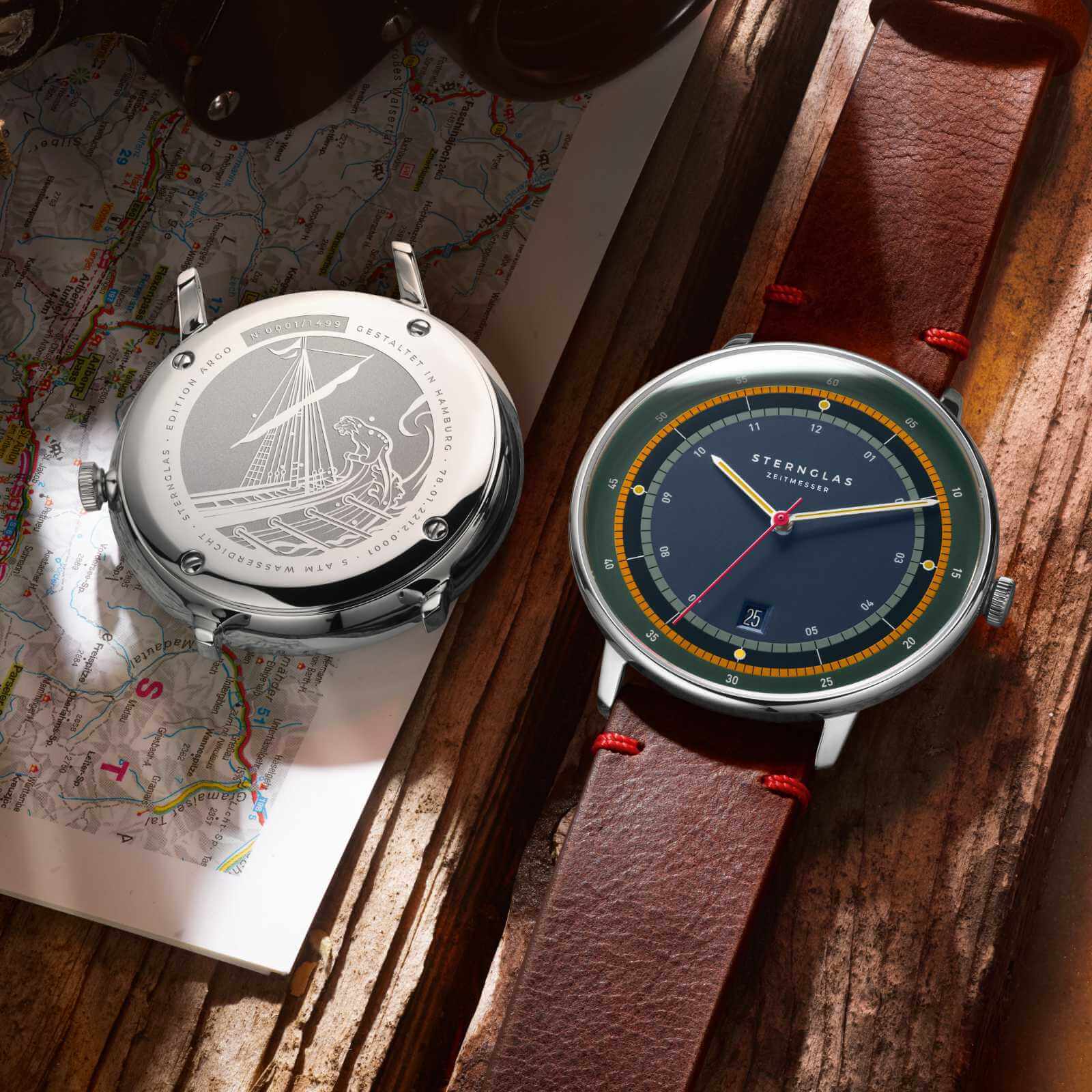 sternglas-hamburg-edition-argo-armbanduhr-42-mm-blau-leder-limitiert image 2
