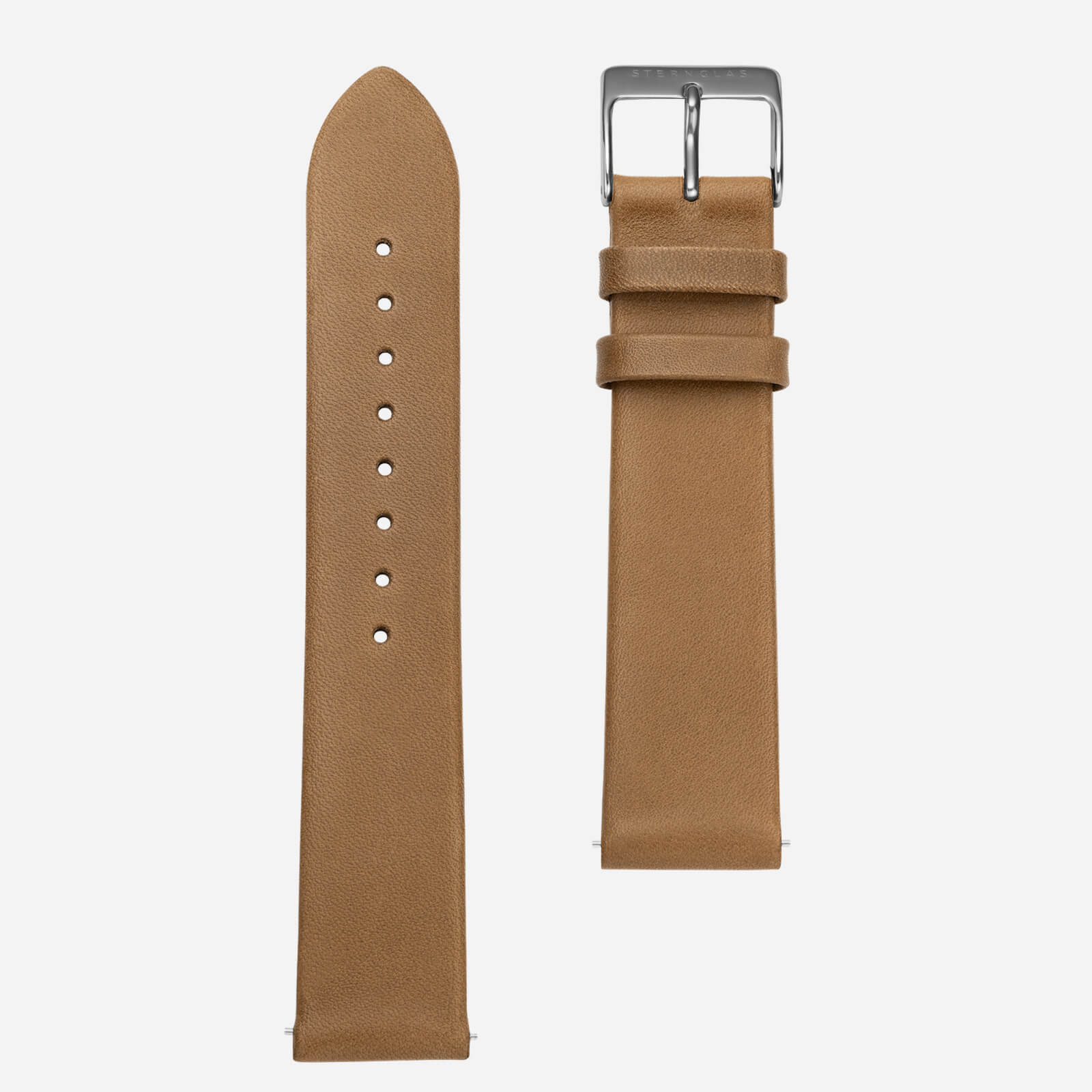 sternglas-premium-20-uhrenarmband-braun-silber-xs-20-mm-leder image 1