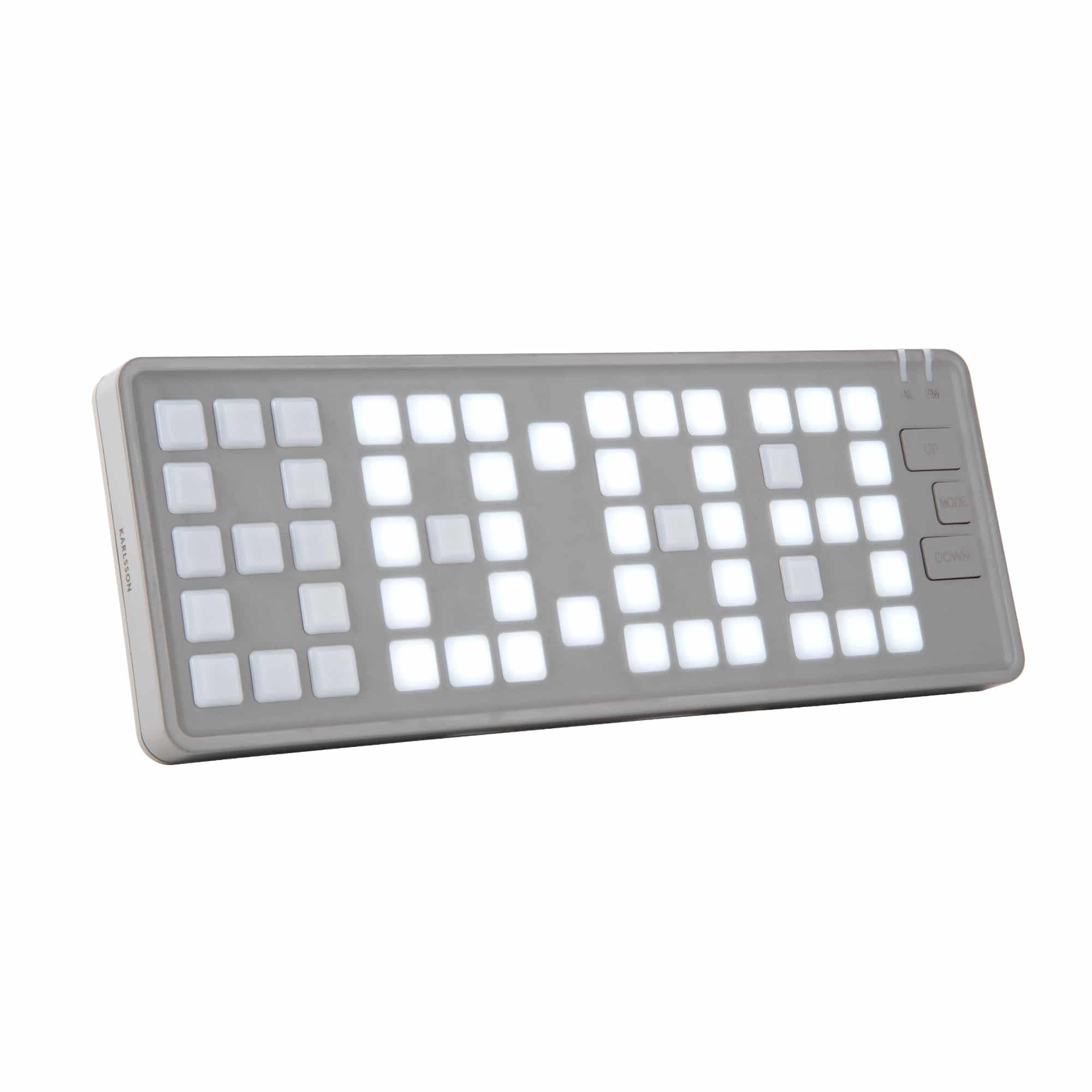karlsson-keyboard-led-wecker-hellgrau image 1