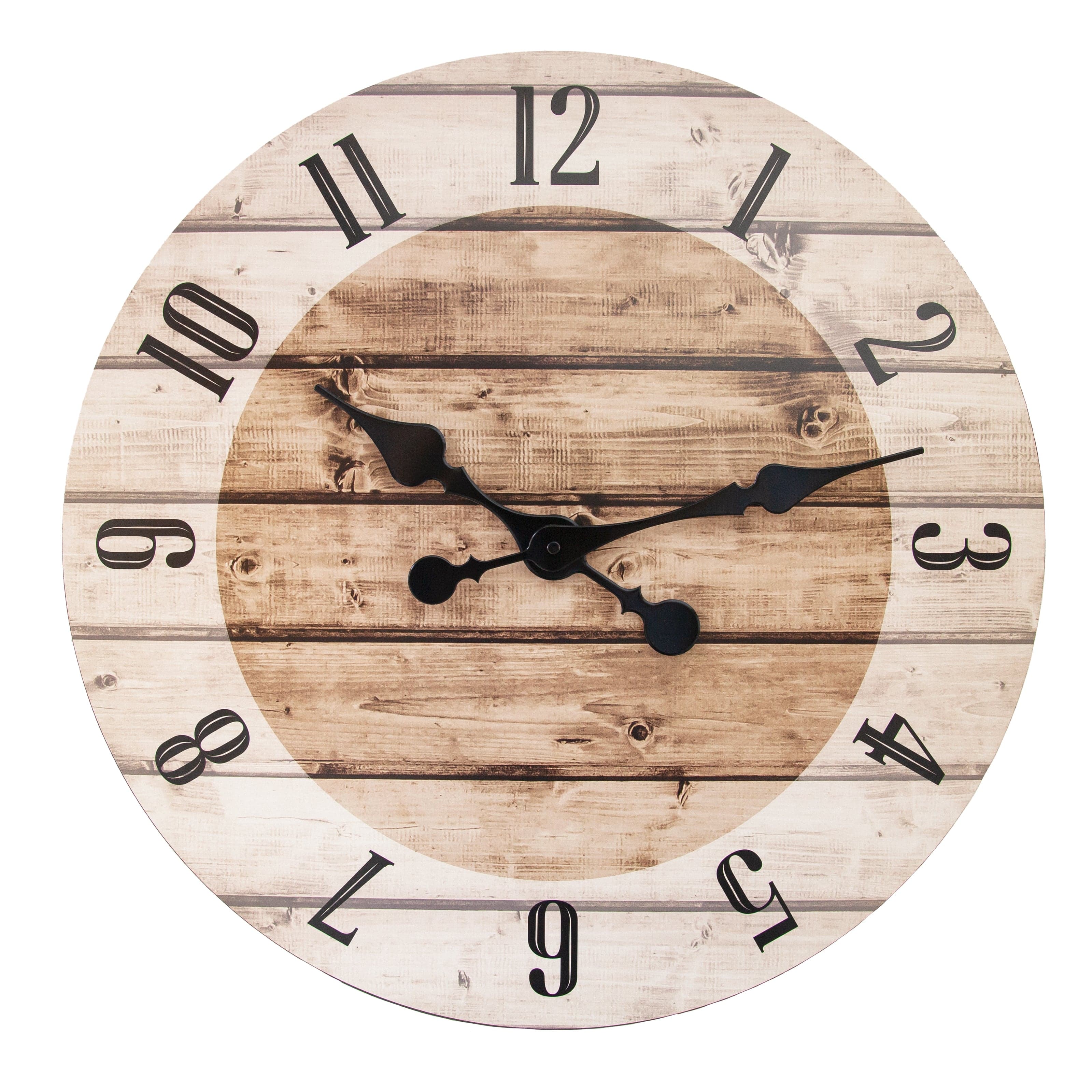 nextime-nadir-wanduhr-55cm-analog-holz-braun-mdf image 1