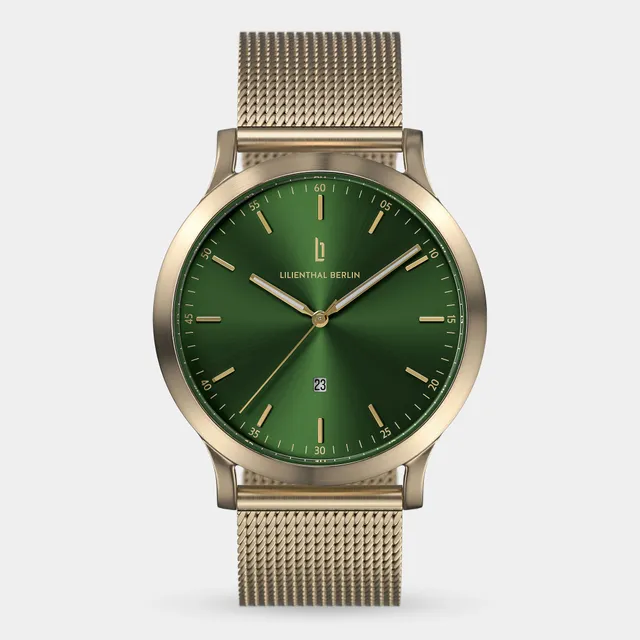 lilienthal-berlin-huxley-armbanduhr-beige-gold-green-40-mm-2 image 1