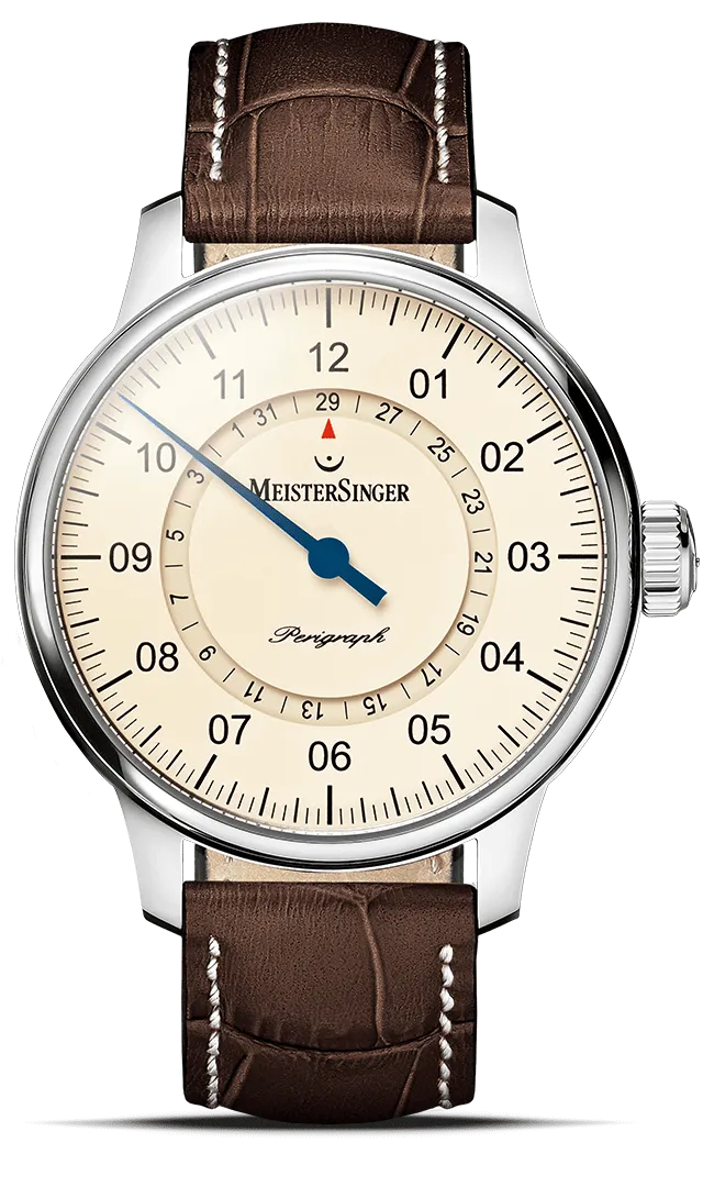meistersinger-perigraph-einzeiger-armbanduhr-elfenbein image 1