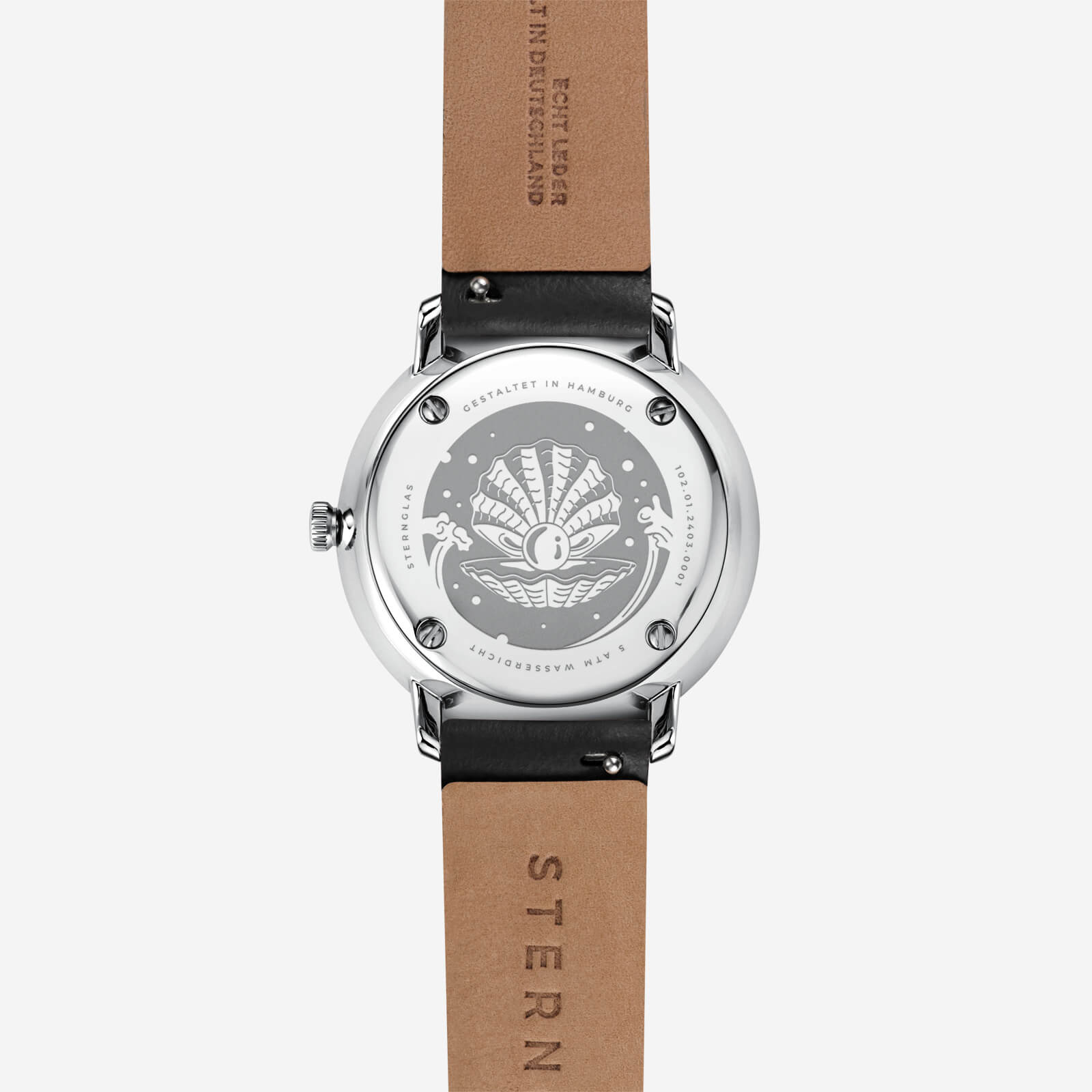 sternglas-naos-xs-edition-perlmutt-damenuhr-wei-33-mm-leder image 7