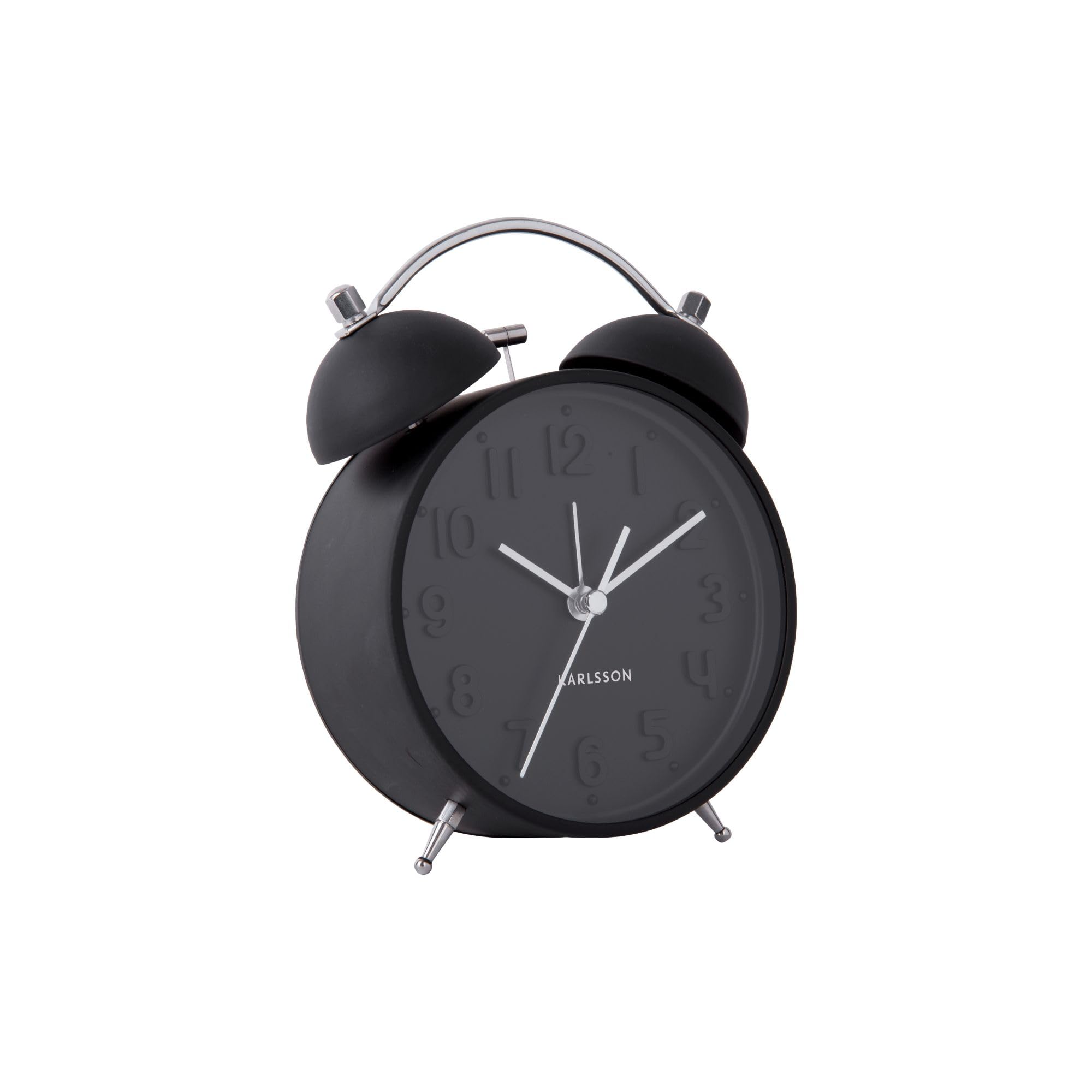 karlsson-iconic-wecker-twin-bell-schwarz-11-cm image 1