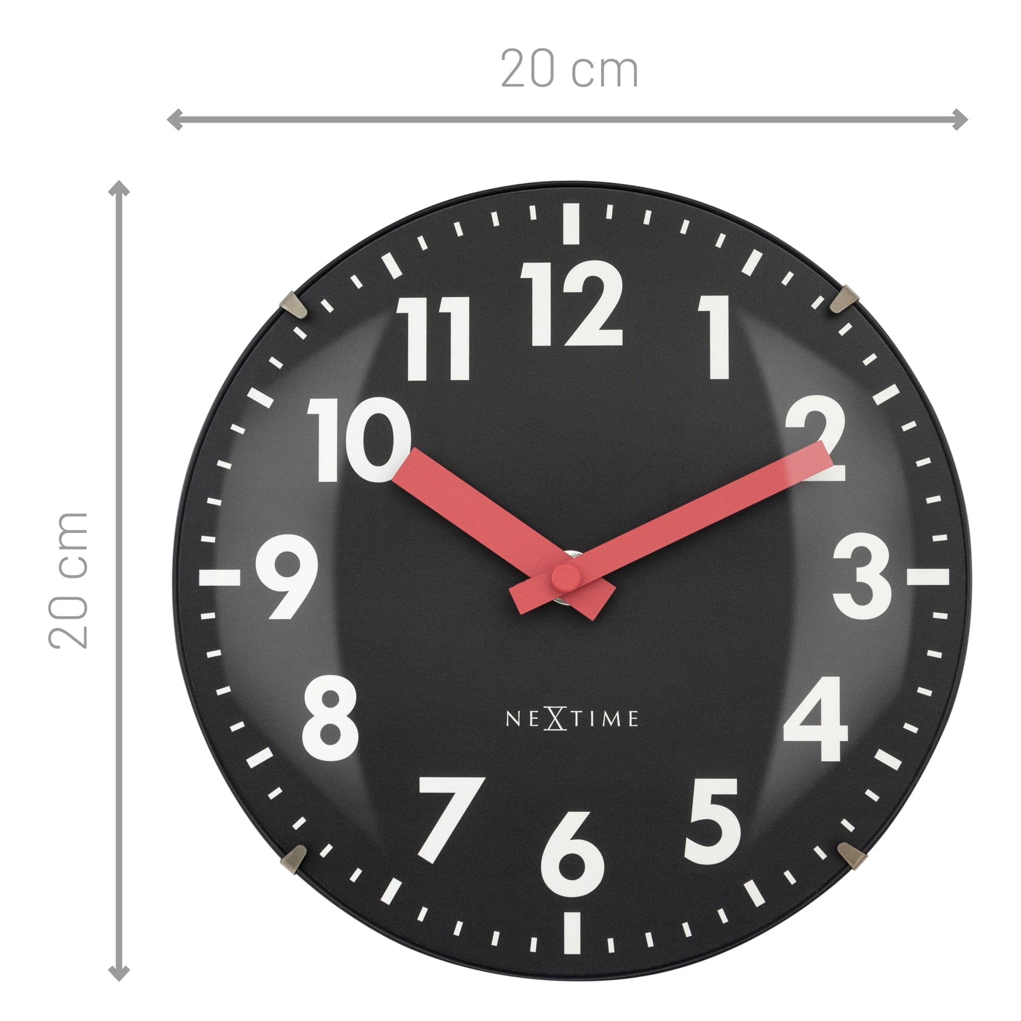 nextime-duomo-mini-tisch-wanduhr-20-cm-glas-schwarz image 4