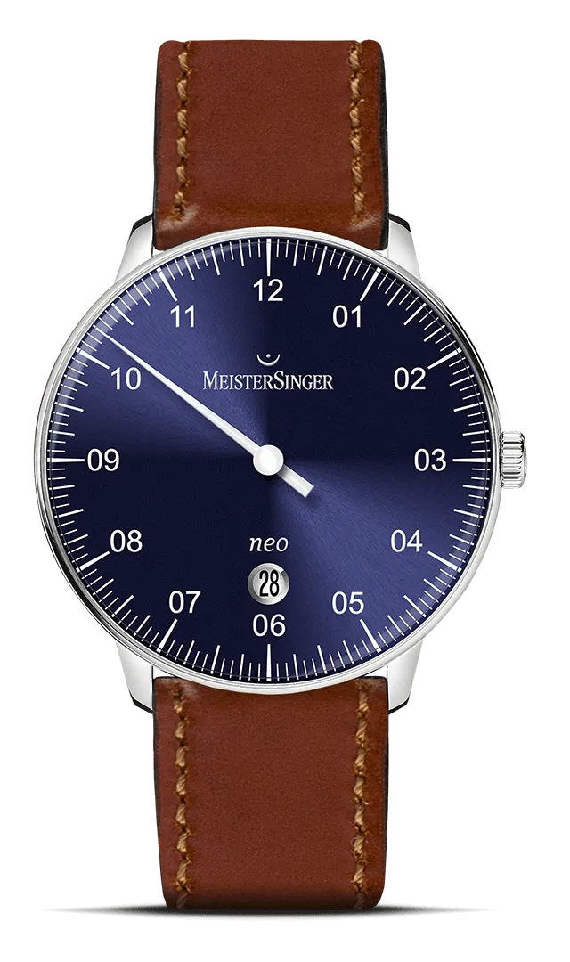 meistersinger-neo-plus-sonnenschliff-blau-einzeigeruhr image 1