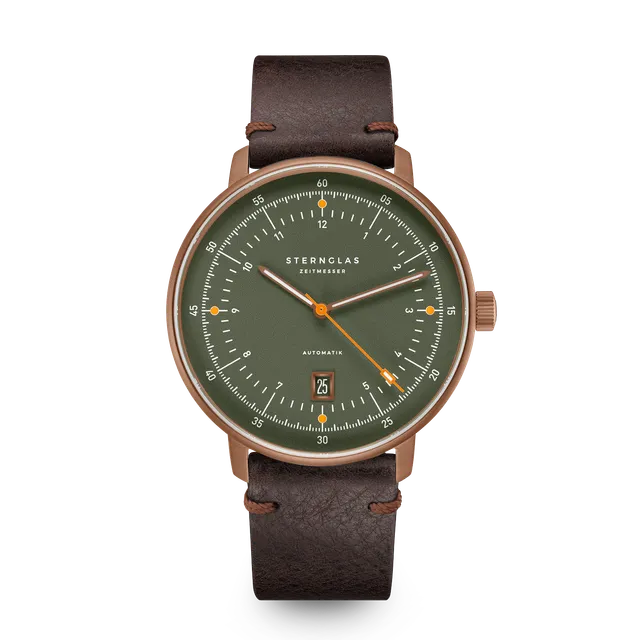 sternglas-hamburg-pro-automatik-uhr-dunkelgr-n-42-mm-leder image 1
