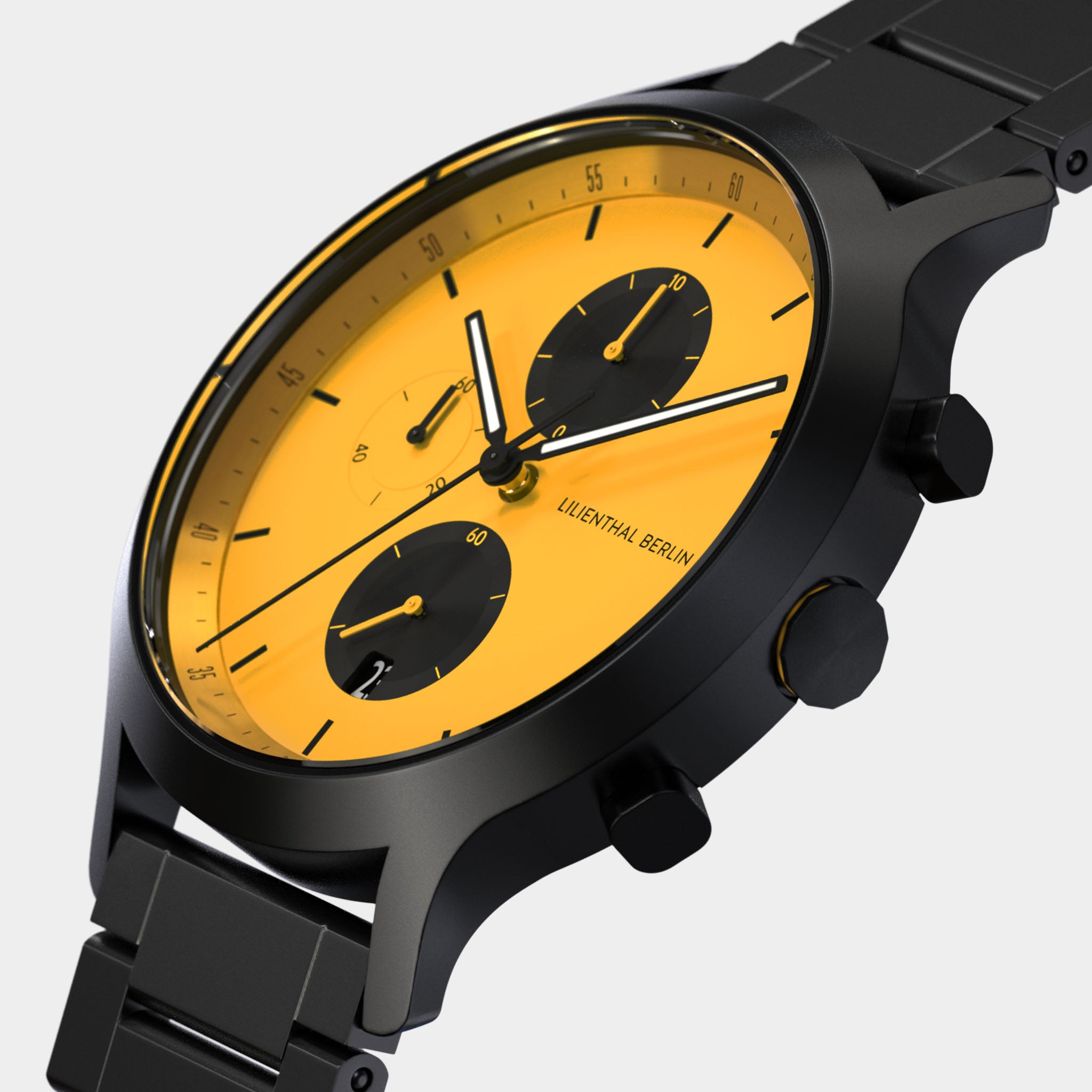 lilienthal-berlin-chronograph-line-2-grau-gelb-herrenuhr image 2