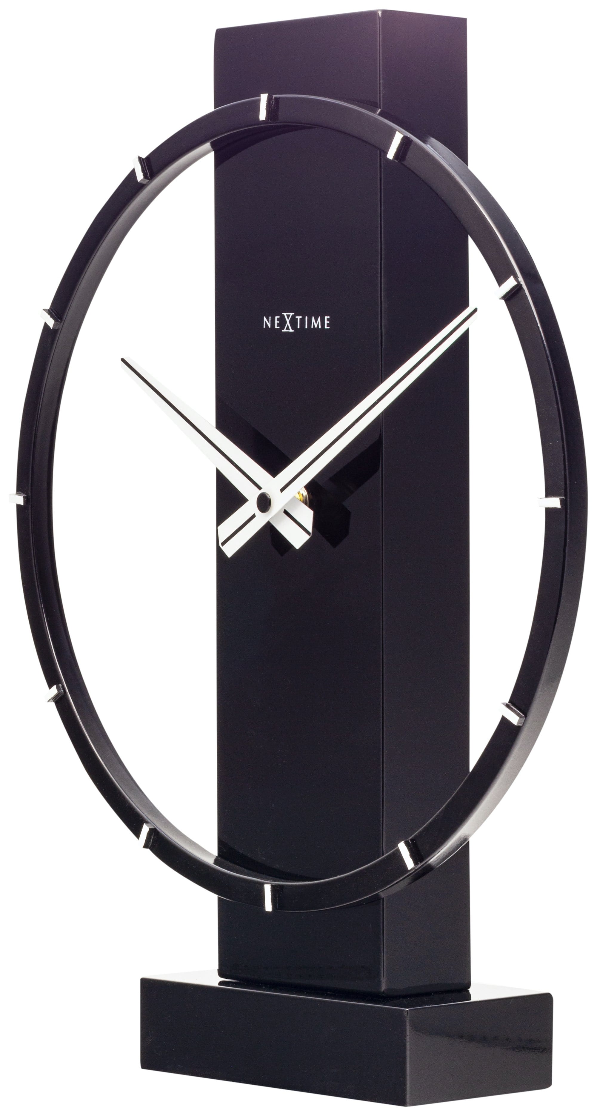 nextime-carl-small-tischuhr-wanduhr-34x27-cm-holz-schwarz image 5