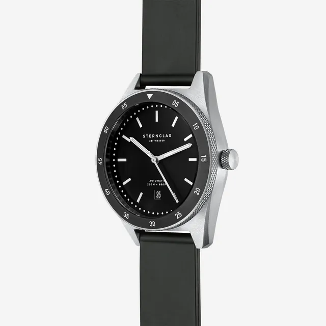 sternglas-marus-schwarz-automatikuhr-42-mm-taucheruhr-kautschuk-20-atm image 1