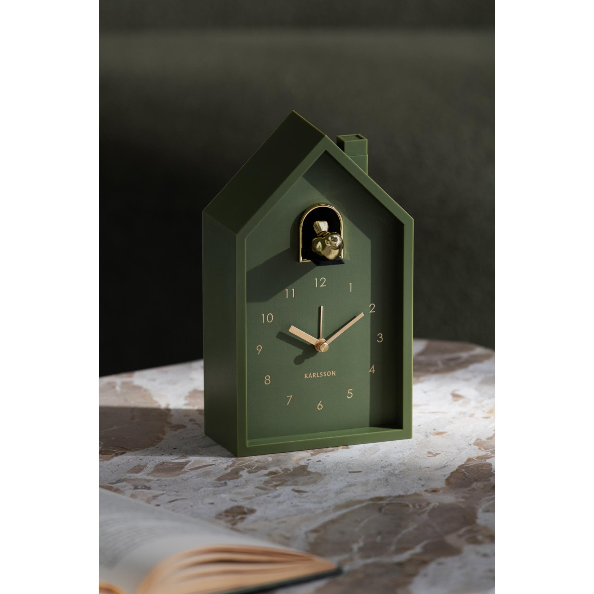 karlsson-modern-cuckoo-oro-wecker-gr-n-15-x-11-5-x-20-cm image 2