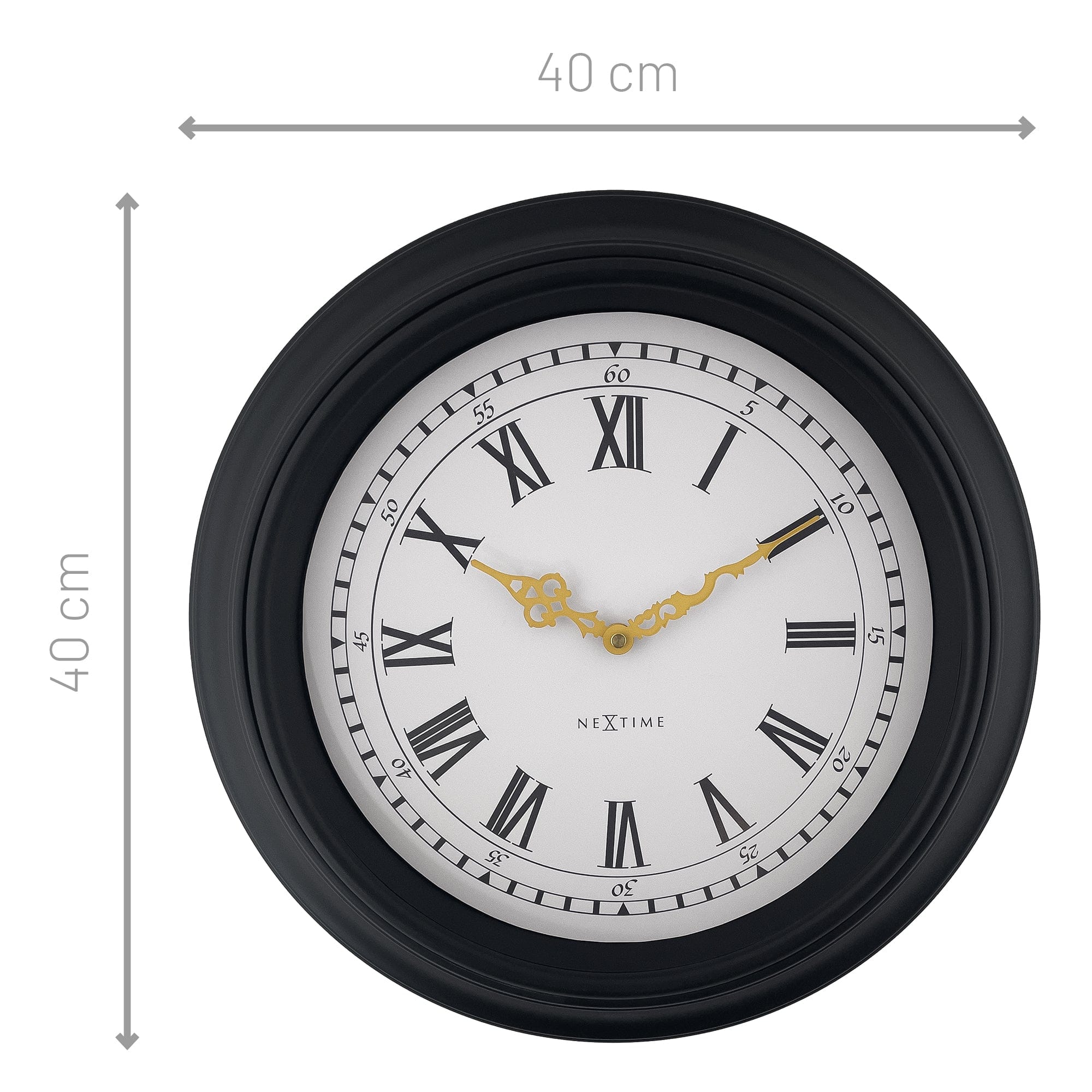 nextime-chopin-wanduhr-40-cm-lautlos-schwarz-grau image 6